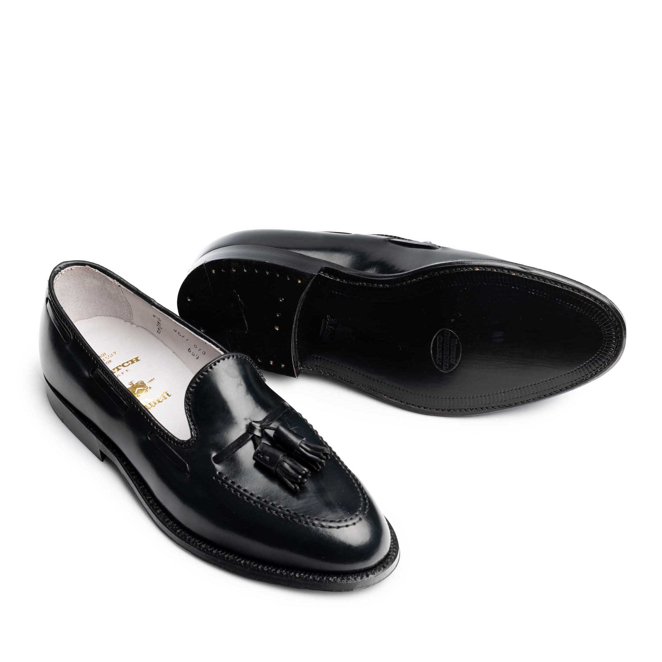 Alden Black Shell Cordovan Tassel Moccasin Loafer 664-Shoes-Clutch Cafe