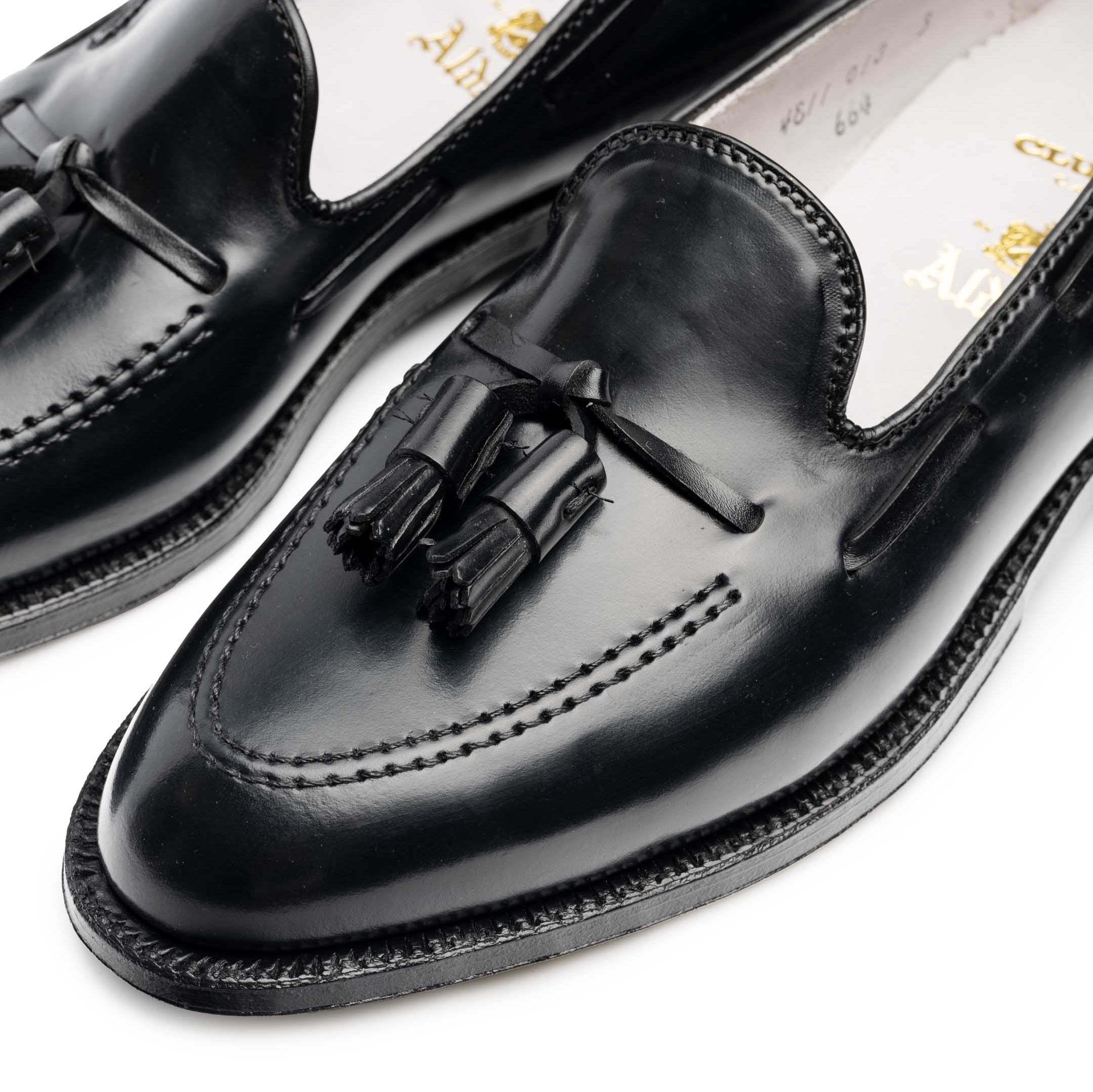 Alden Black Shell Cordovan Tassel Moccasin Loafer 664-Shoes-Clutch Cafe
