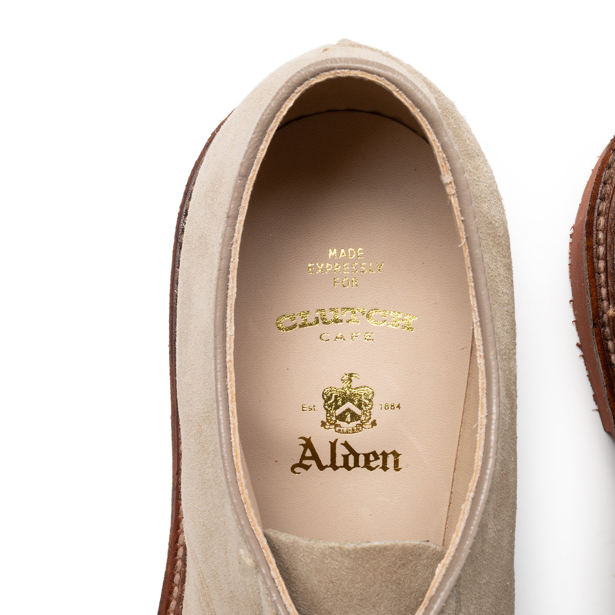 Alden x Clutch Cafe Milkshake Suede Blucher w/ Redbrick Sole 96702L-Shoe-Clutch Cafe