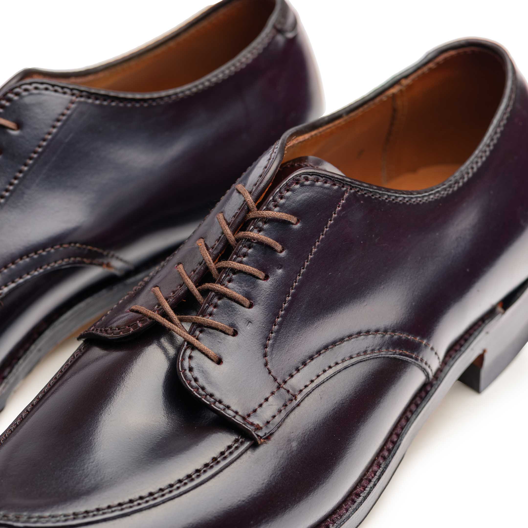 Alden x Clutch Cafe V-Tip Blucher Colour #8 Cordovan A0607-Shoes-Clutch Cafe