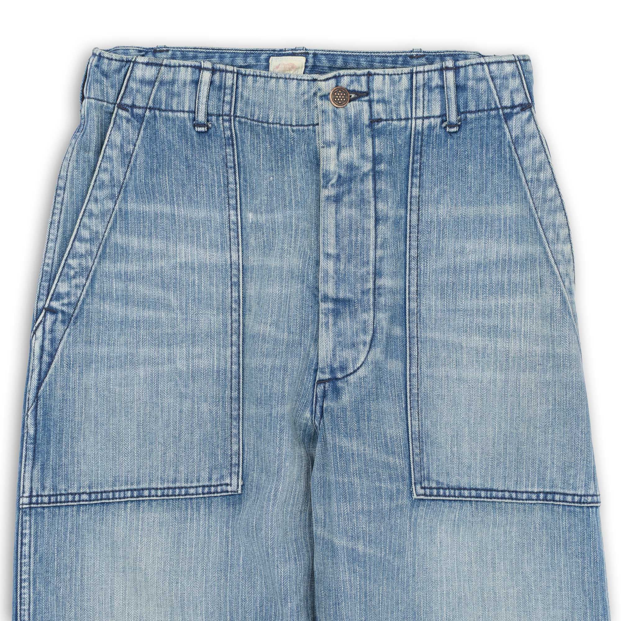 Allevol Baker Pants Indigo Used Wash-Trousers-Clutch Cafe