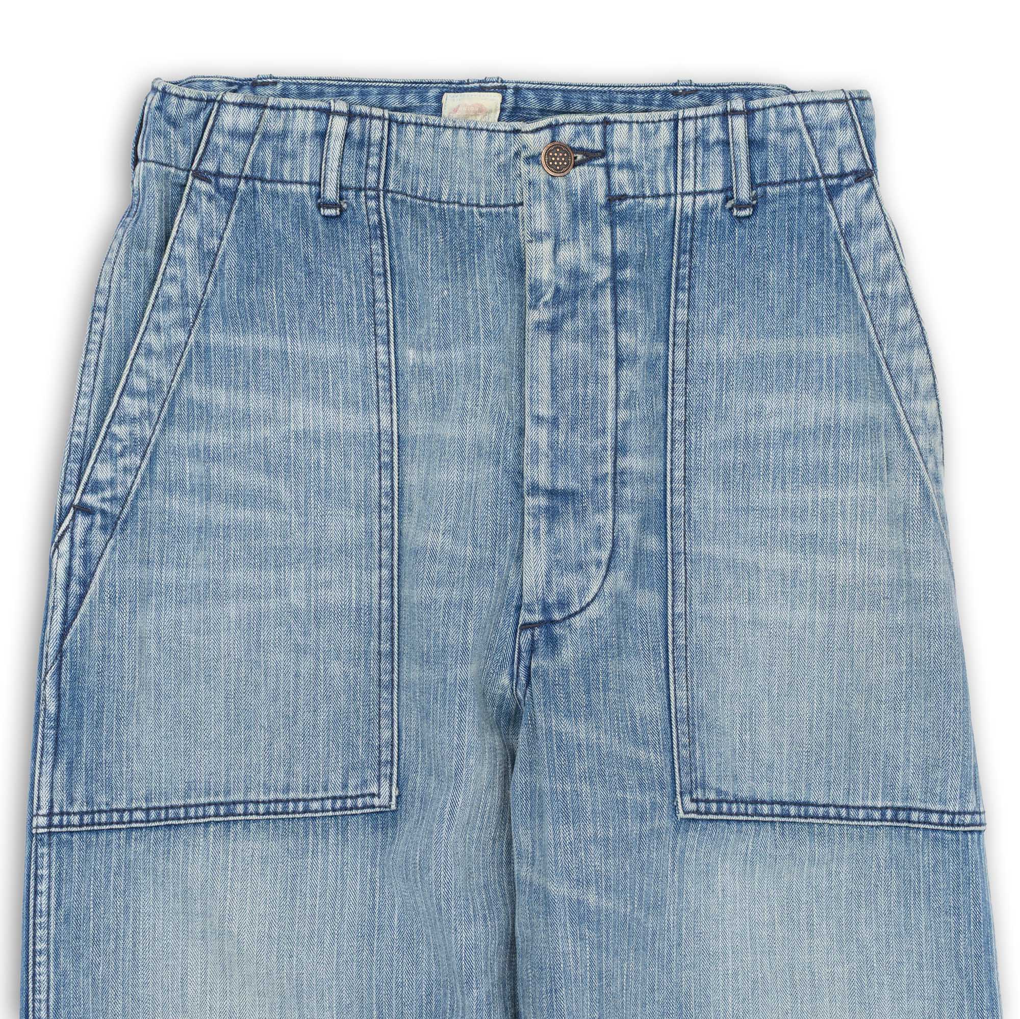 Allevol Baker Pants Indigo Used Wash-Trousers-Clutch Cafe