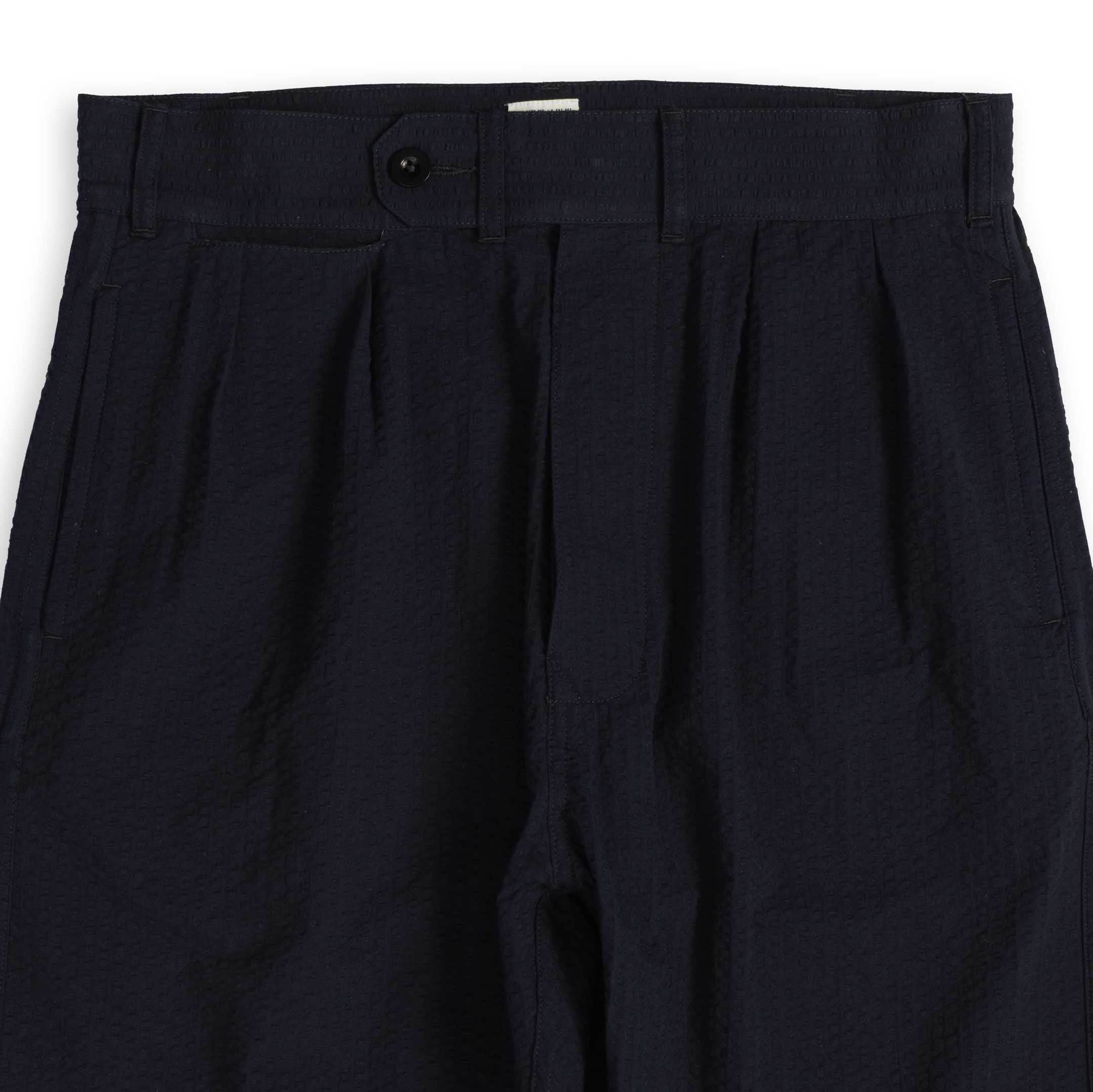 Allevol Brunel Trouser Seersucker Navy-Trousers-Clutch Cafe