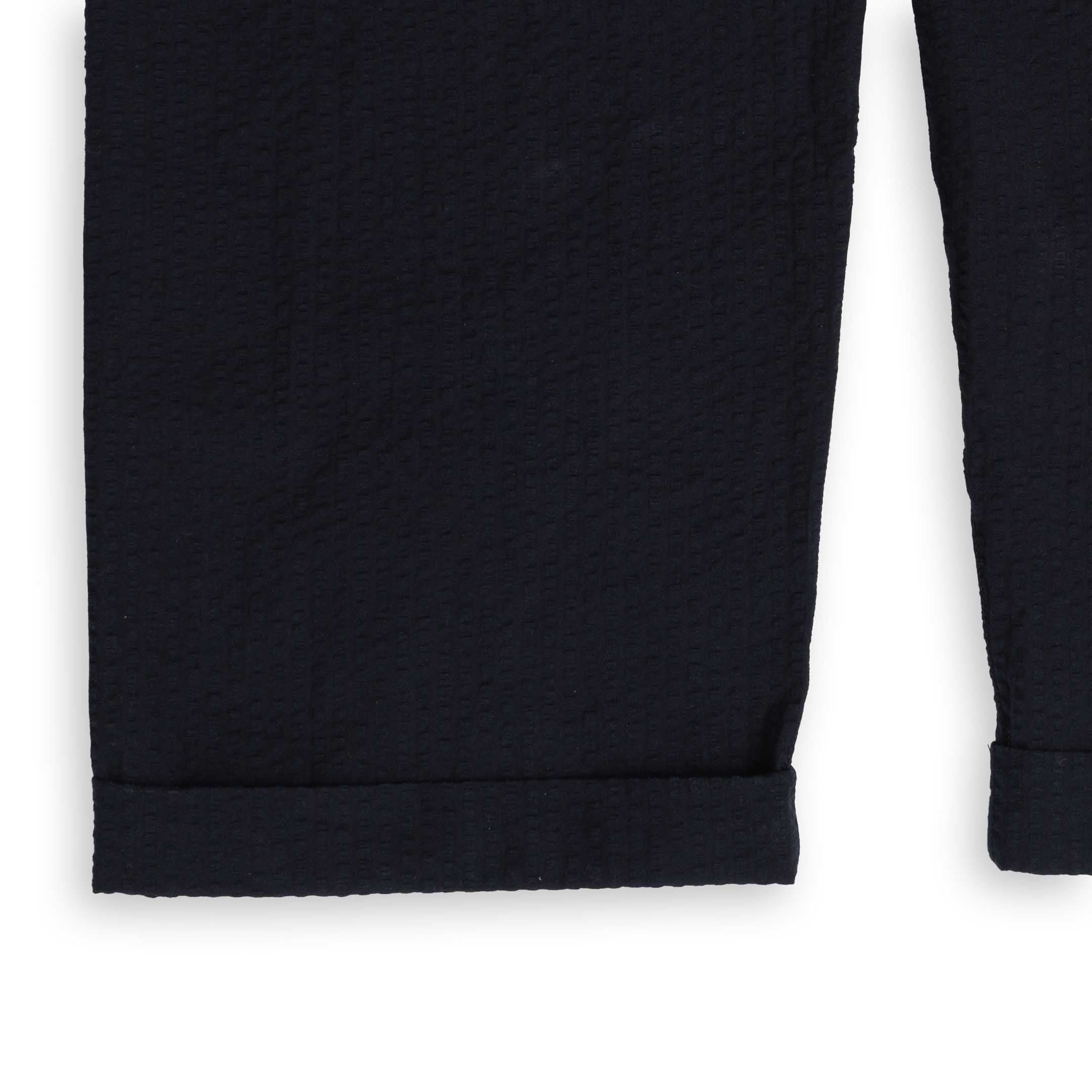 Allevol Brunel Trouser Seersucker Navy-Trousers-Clutch Cafe