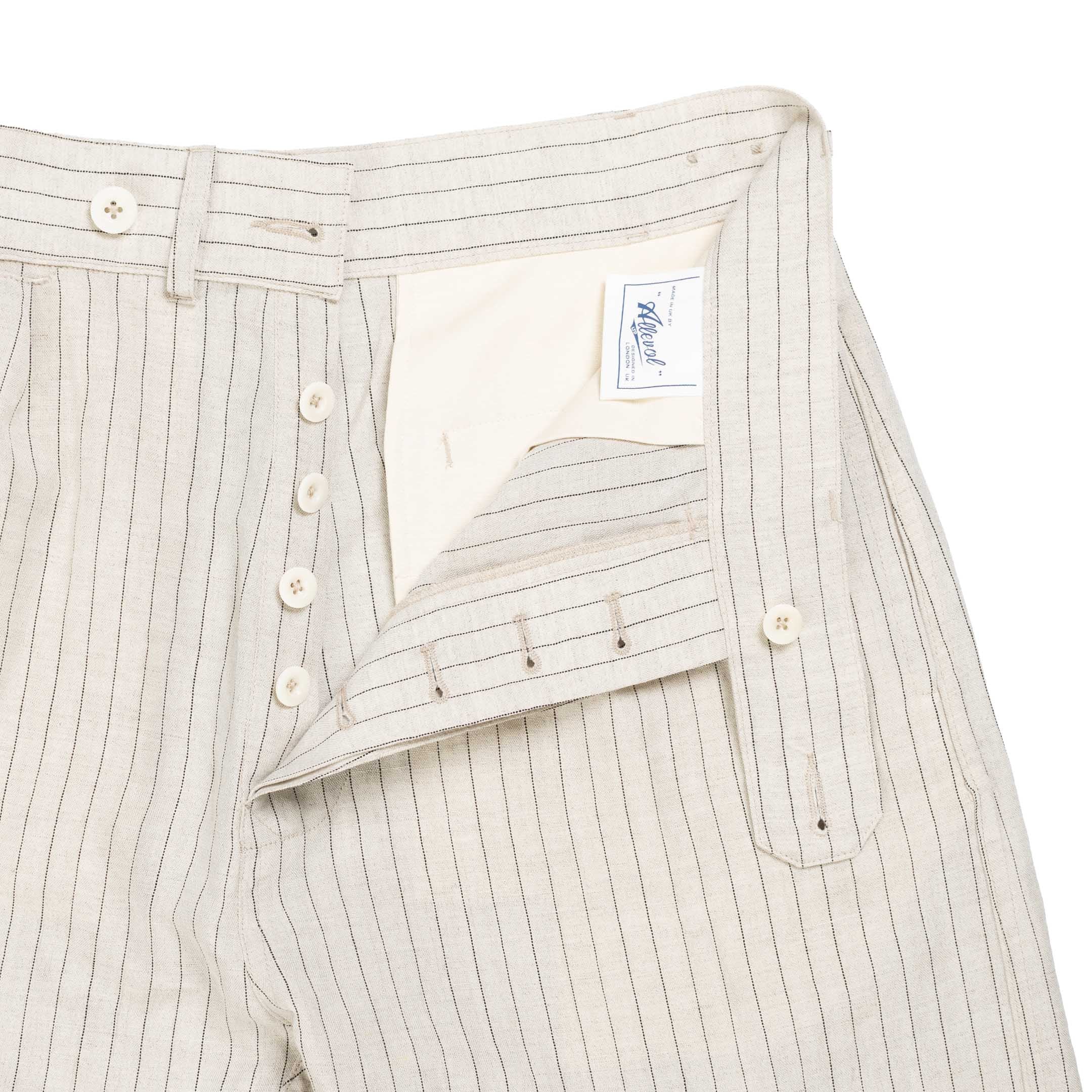 Allevol Brunel Stripe-Trousers-Clutch Cafe