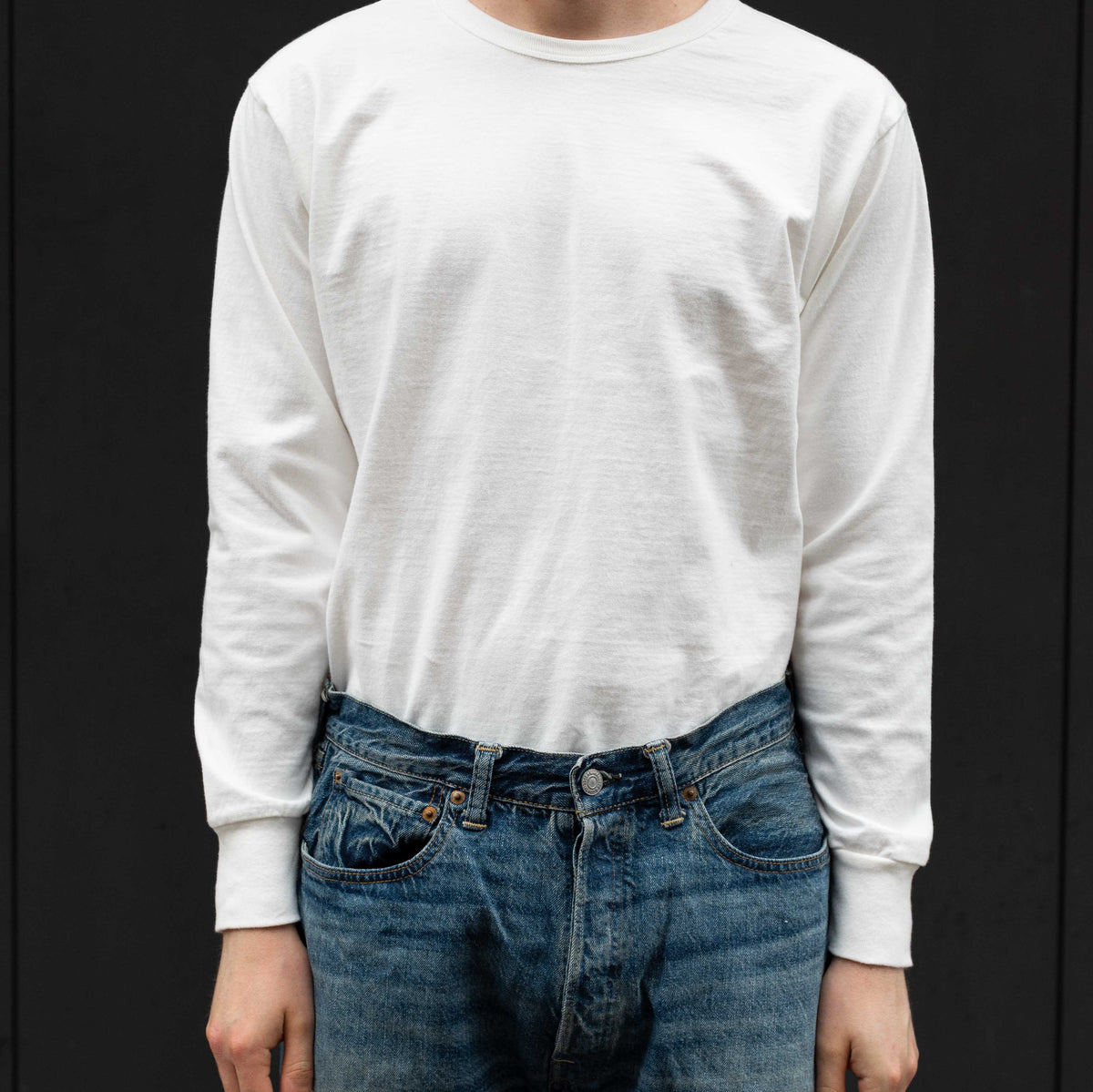 Allevol Heavy Duty Crew Neck L/S T-Shirt Grey-T-Shirt-Clutch Cafe