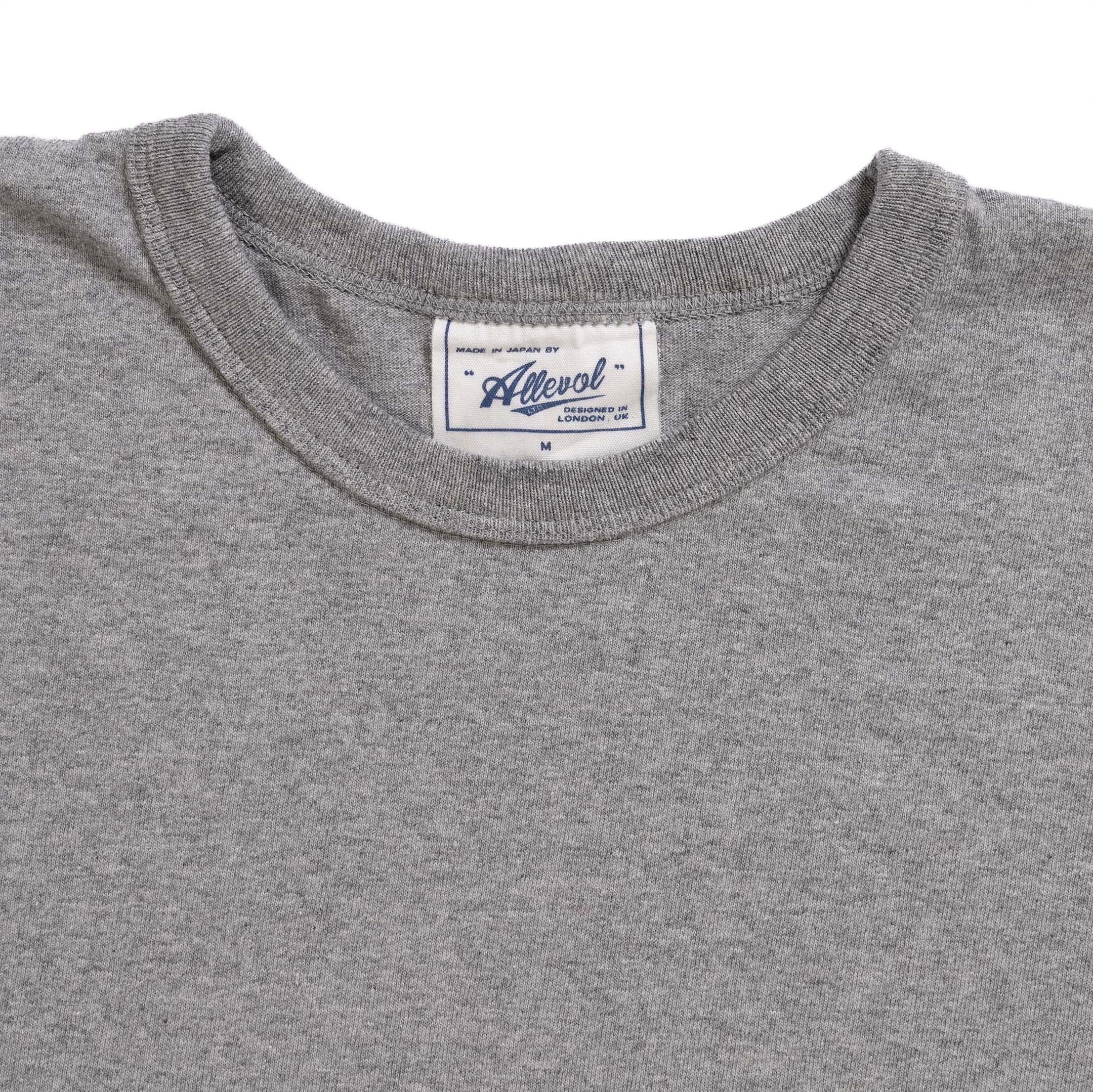 Allevol Heavy Duty Crew Neck L/S T-Shirt Grey-T-Shirt-Clutch Cafe