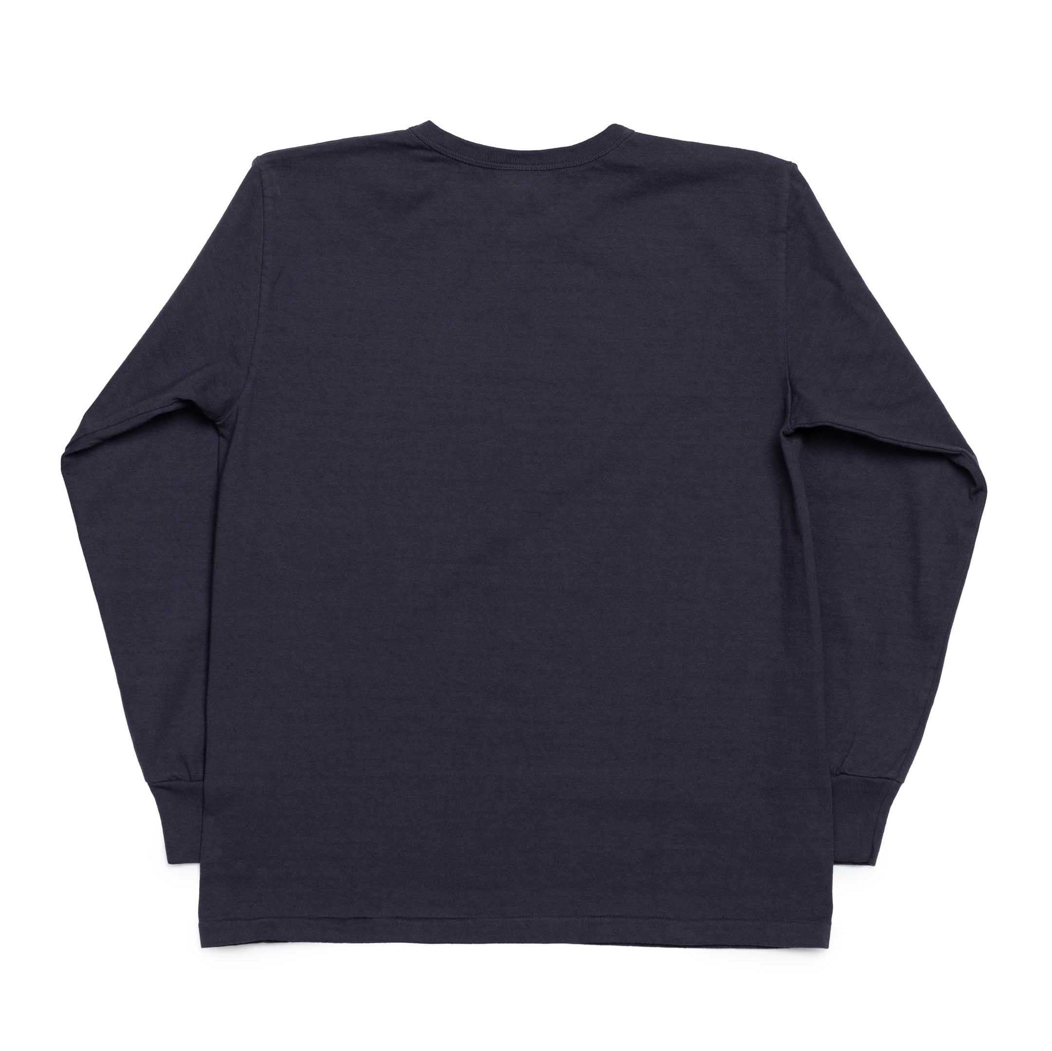 Allevol Heavy Duty Crew Neck L/S T-Shirt Navy-T-Shirt-Clutch Cafe