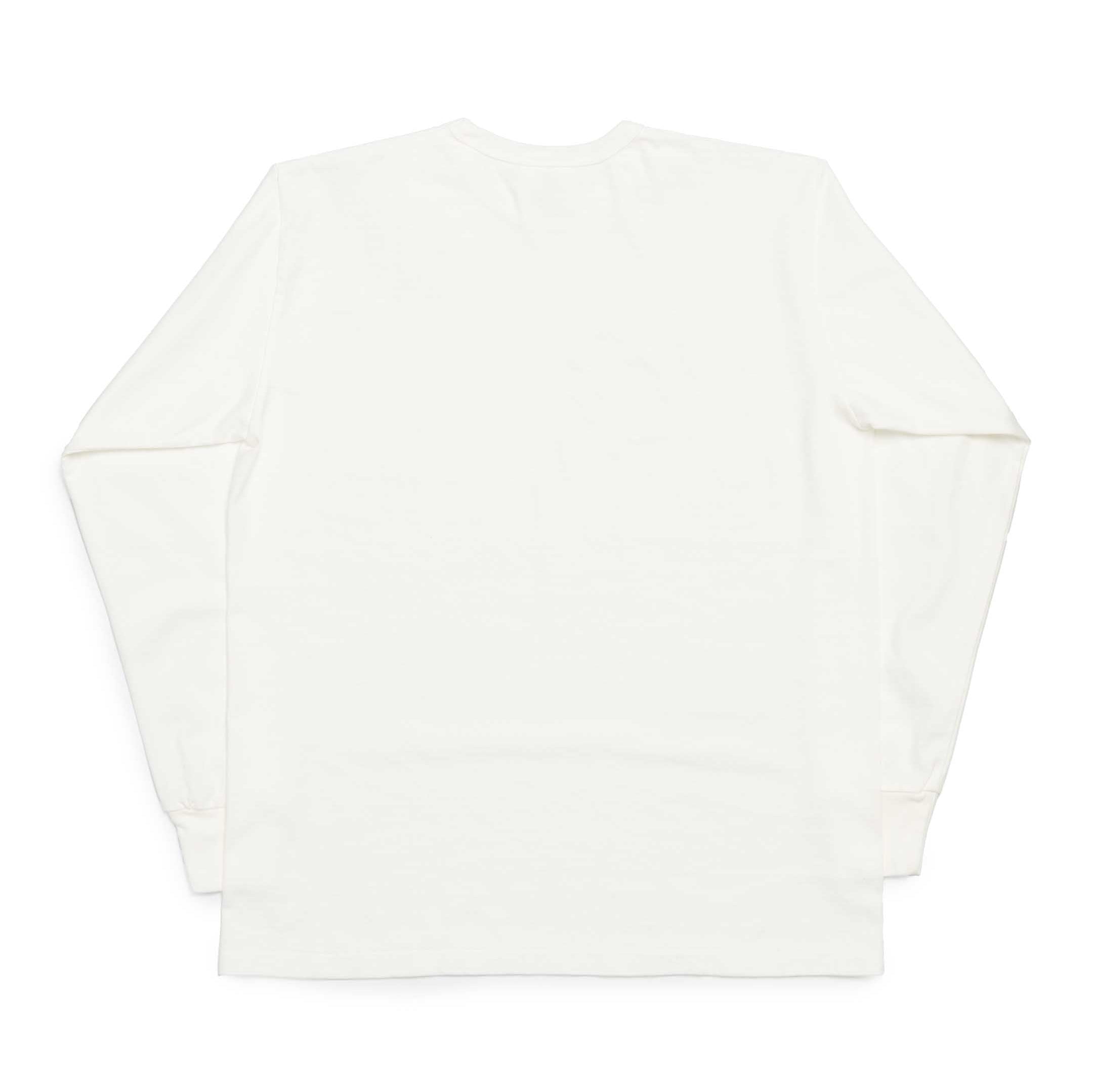 Allevol Heavy Duty Crew Neck L/S T-Shirt White-T-Shirt-Clutch Cafe