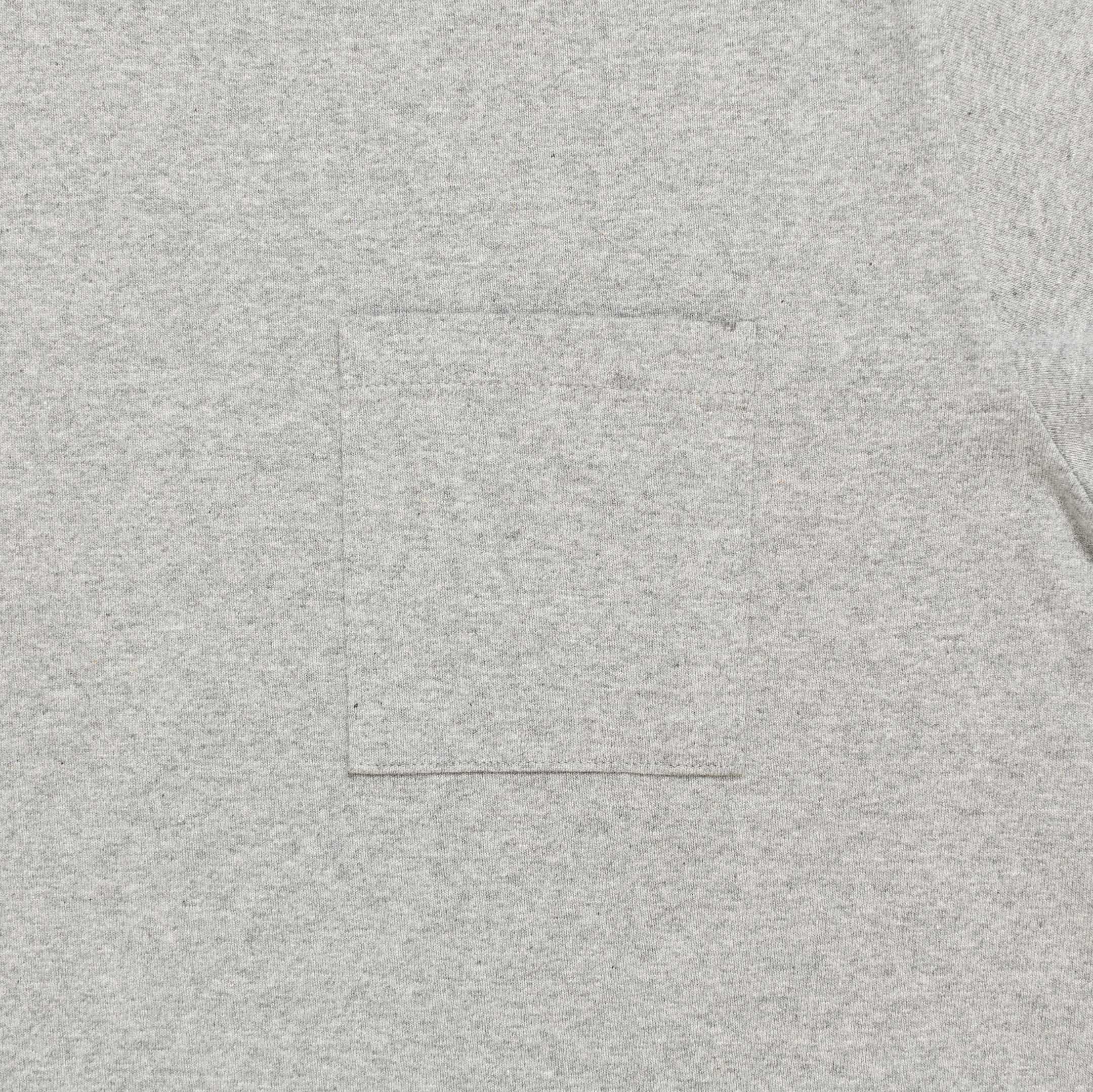 Allevol Heavy Duty Crew Neck Square Pocket L/S T-shirt Grey-T-Shirt-Clutch Cafe