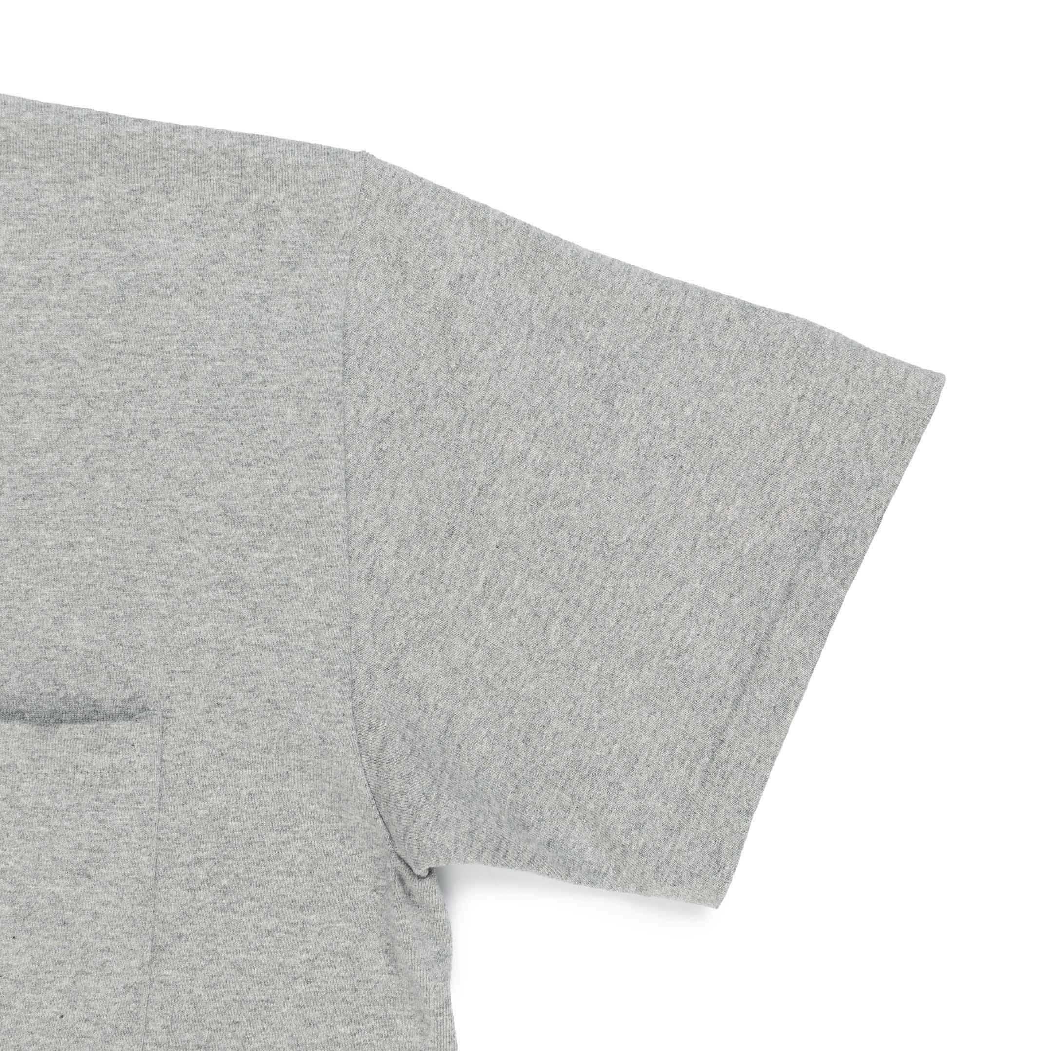 Allevol Heavy Duty Crew Neck Square Pocket T-shirt Grey-T-Shirt-Clutch Cafe