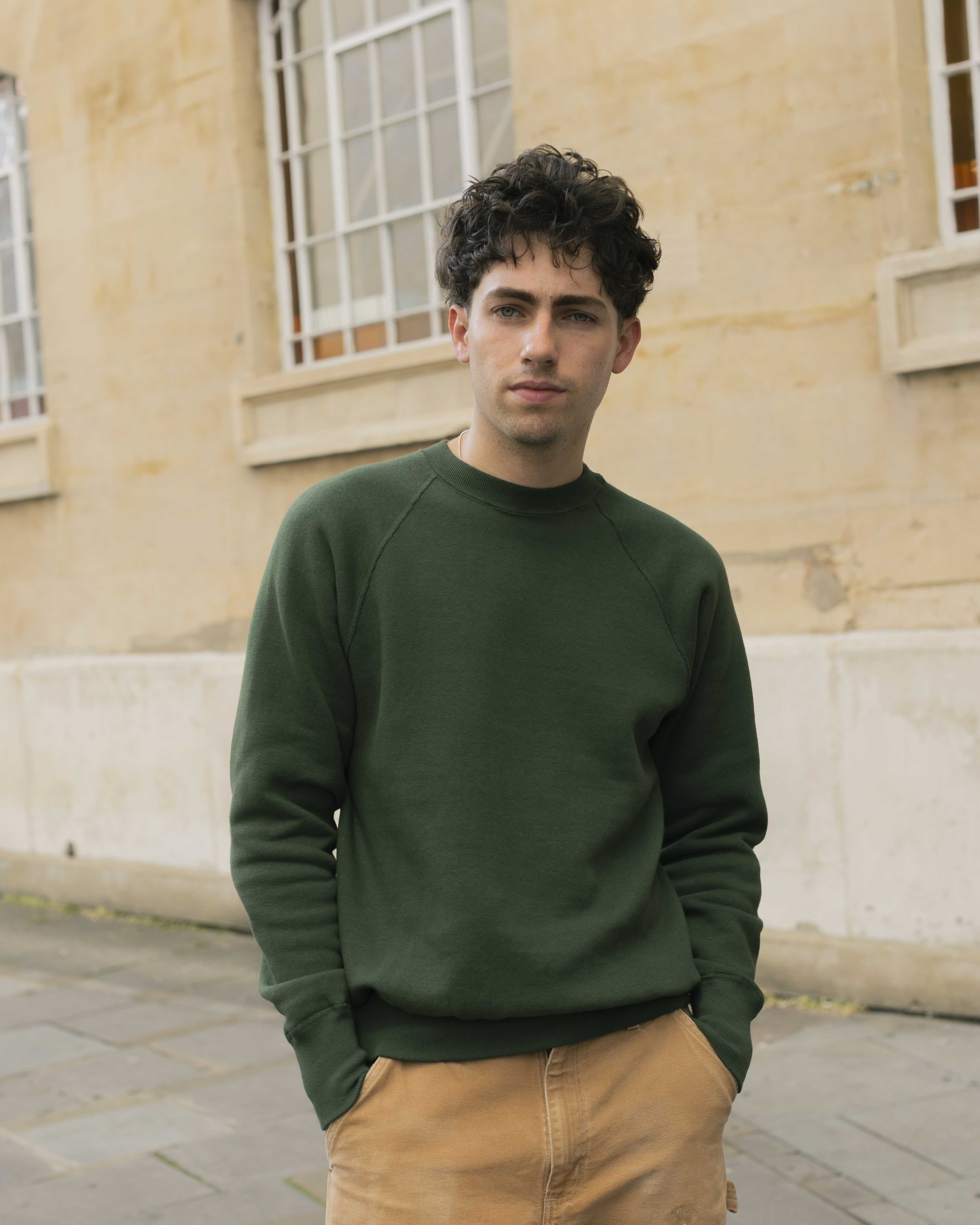 Allevol Loopwheel Easy Sweatshirt Green-Sweatshirt-Clutch Cafe