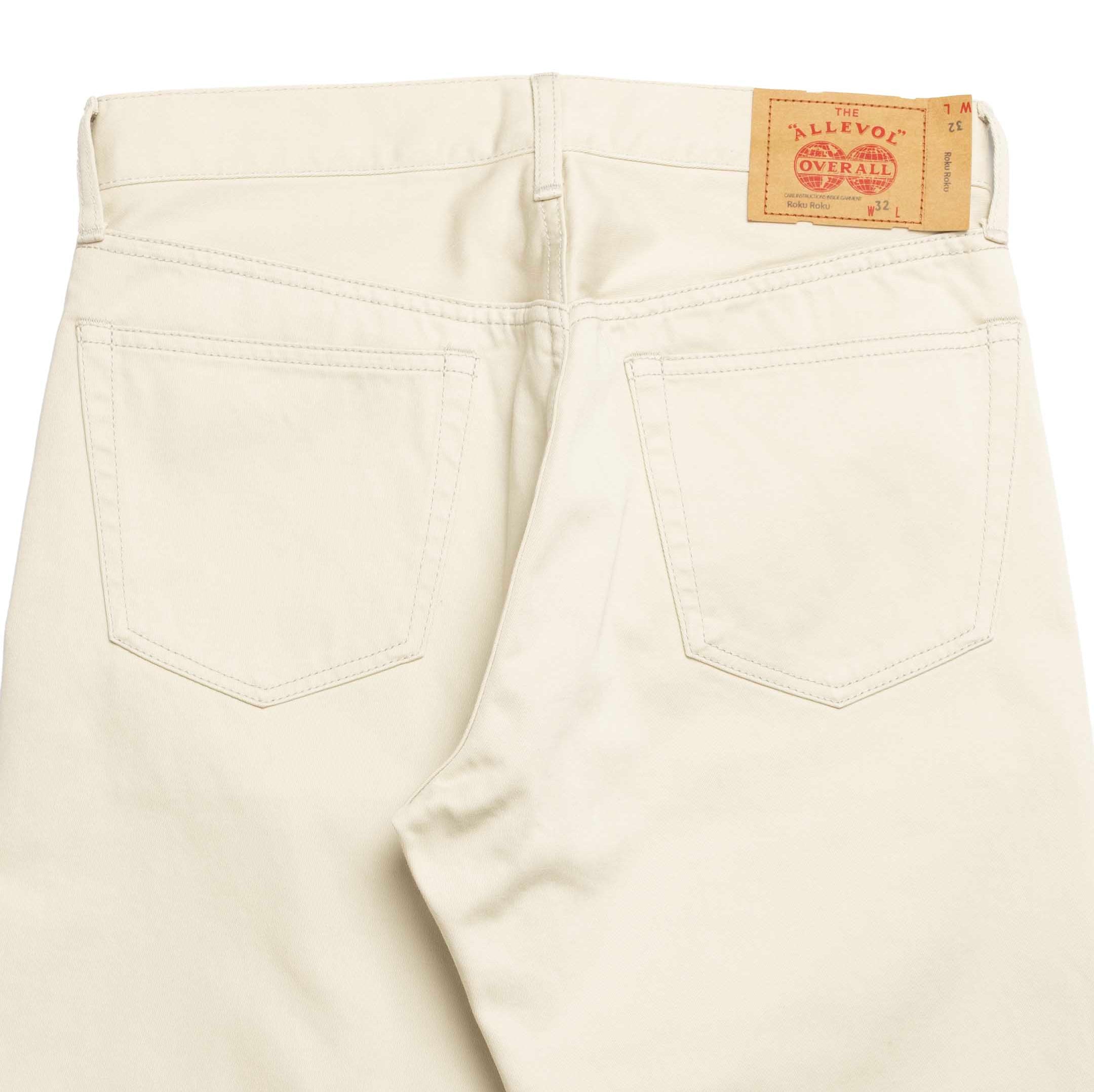 Allevol 'Roku Roku' 66 satin Ivory-Jean-Clutch Cafe