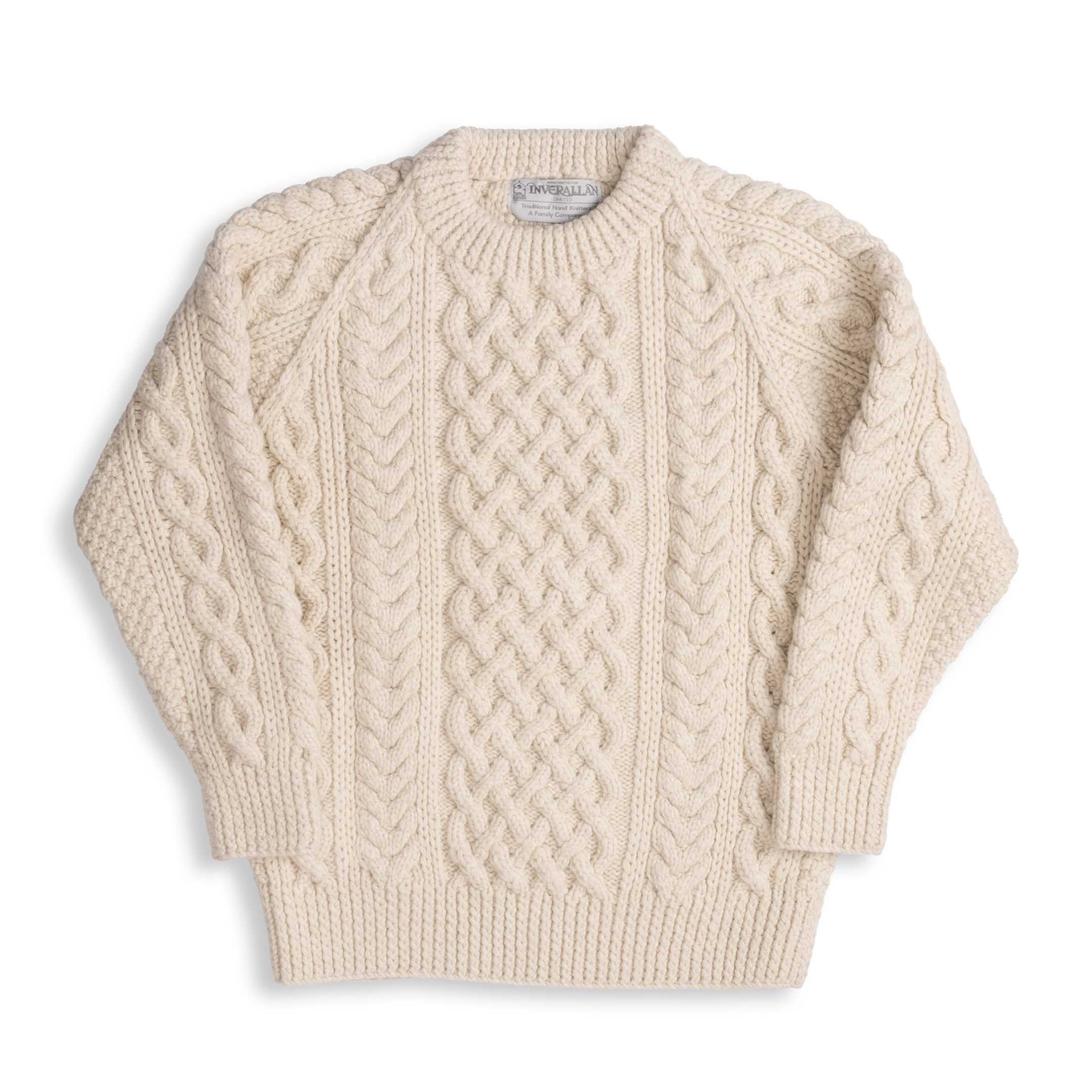 Allevol x Inverallan 1A Country Meetings Crew Neck Sweater Merino Lambswool Linen 280-Knitwear-Clutch Cafe