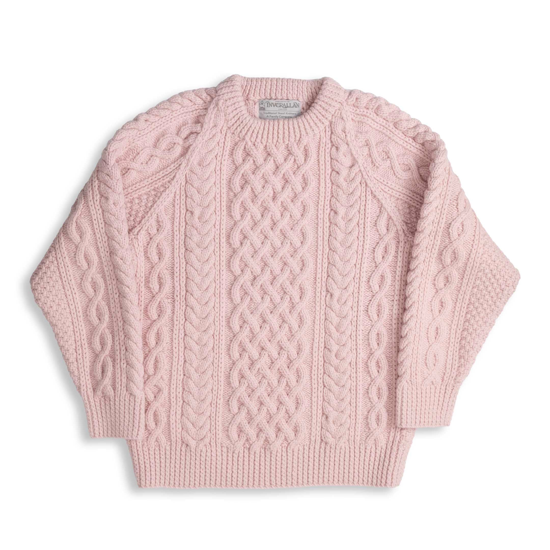 Allevol x Inverallan 1A Country Meetings Crew Neck Sweater Merino Lambswool Pink Gin 333-Knitwear-Clutch Cafe