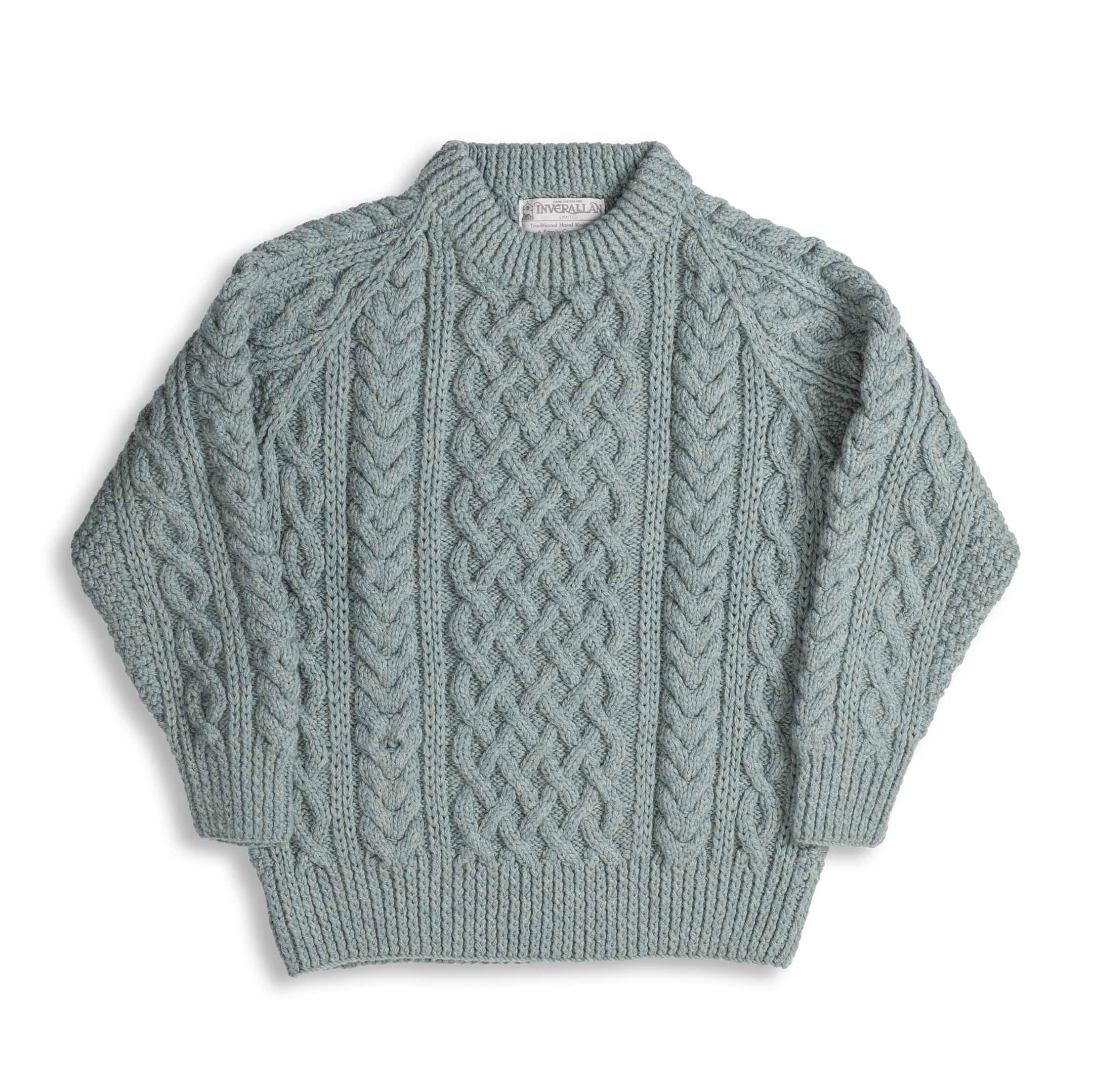 Allevol x Inverallan 1A Country Meetings Crew Neck Sweater Merino Lambswool Topaz-Knitwear-Clutch Cafe