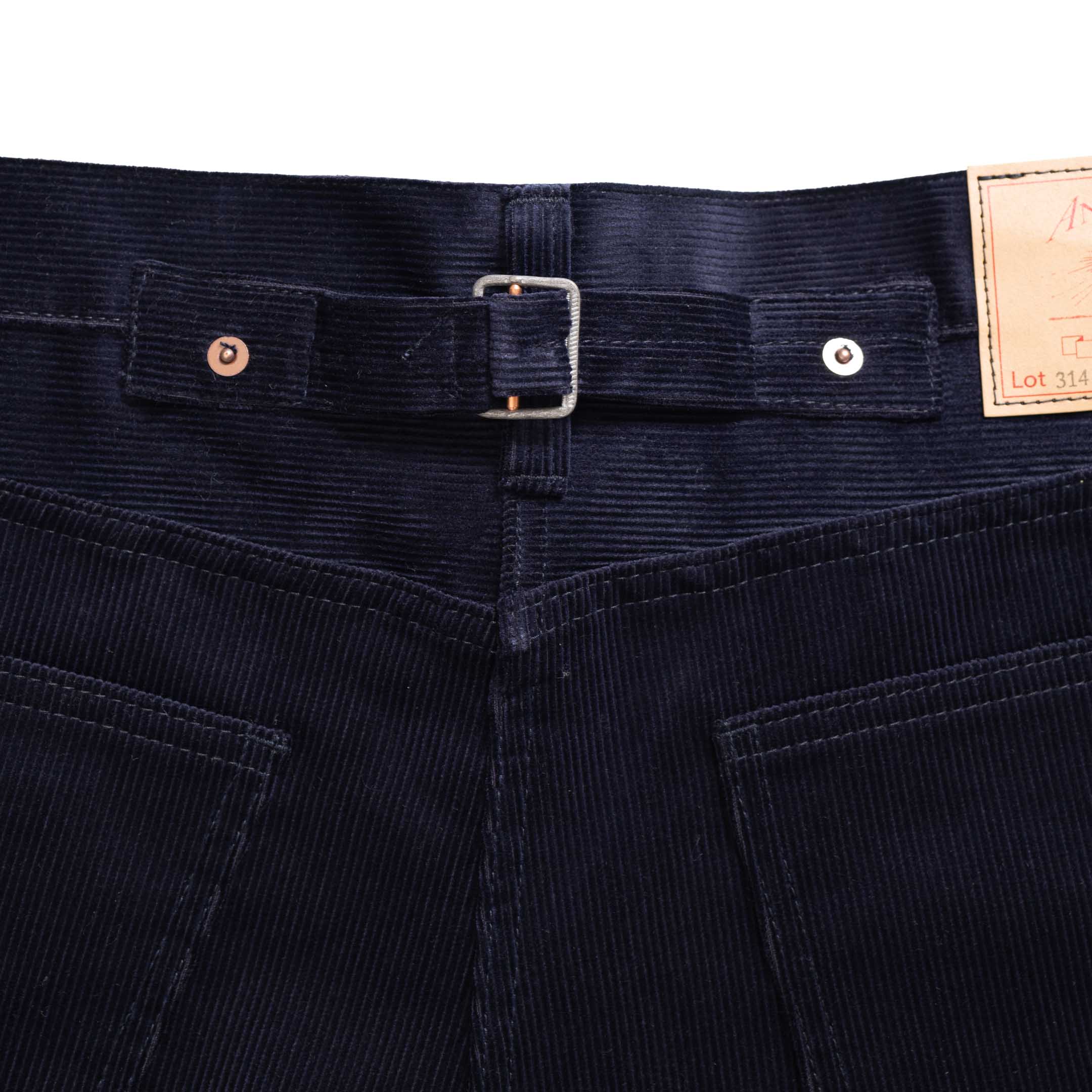 Anatomica 314 Gary Corduroy Trousers Navy-Trousers-Clutch Cafe