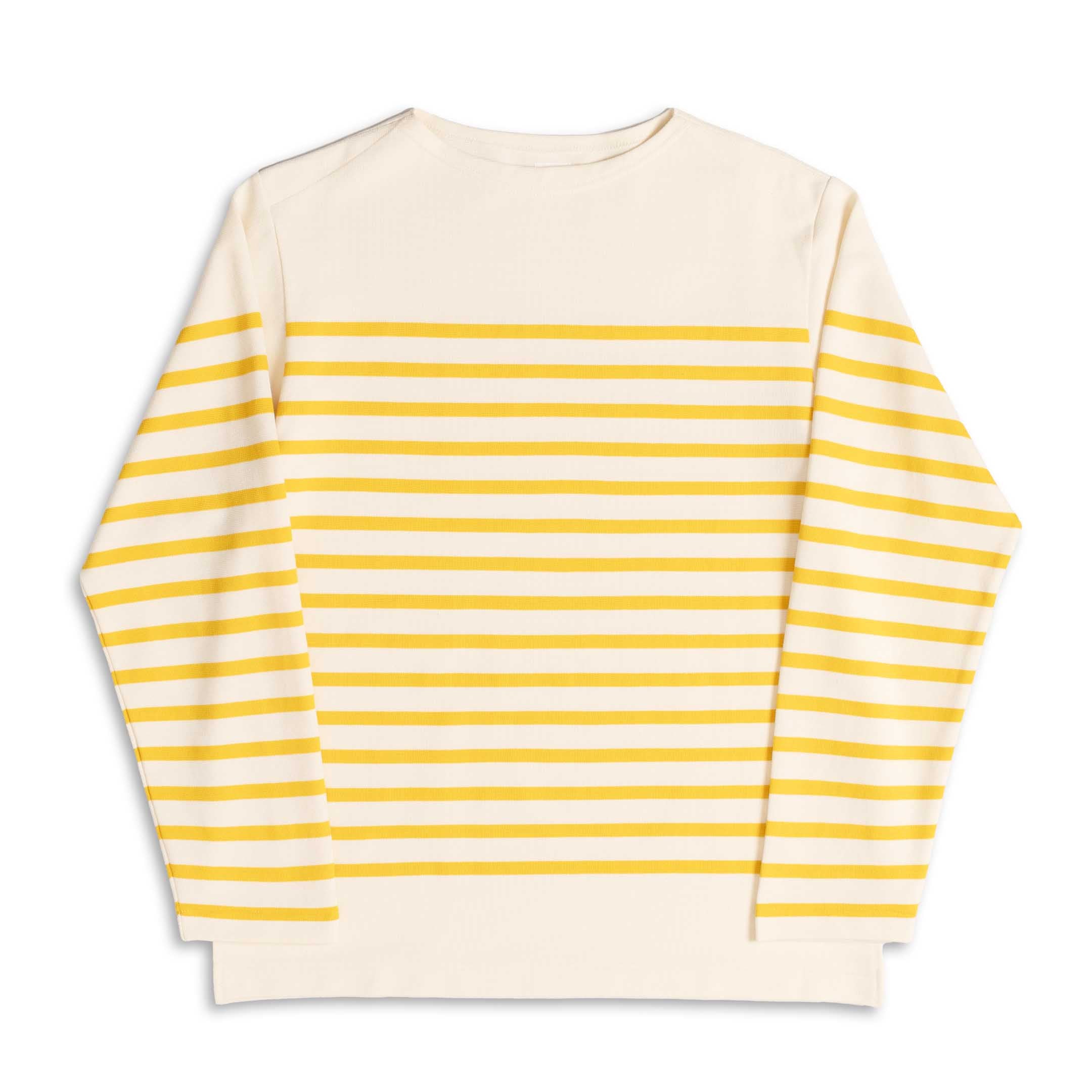 Anatomica Biarritz L/S Top Yellow Border-Top-Clutch Cafe
