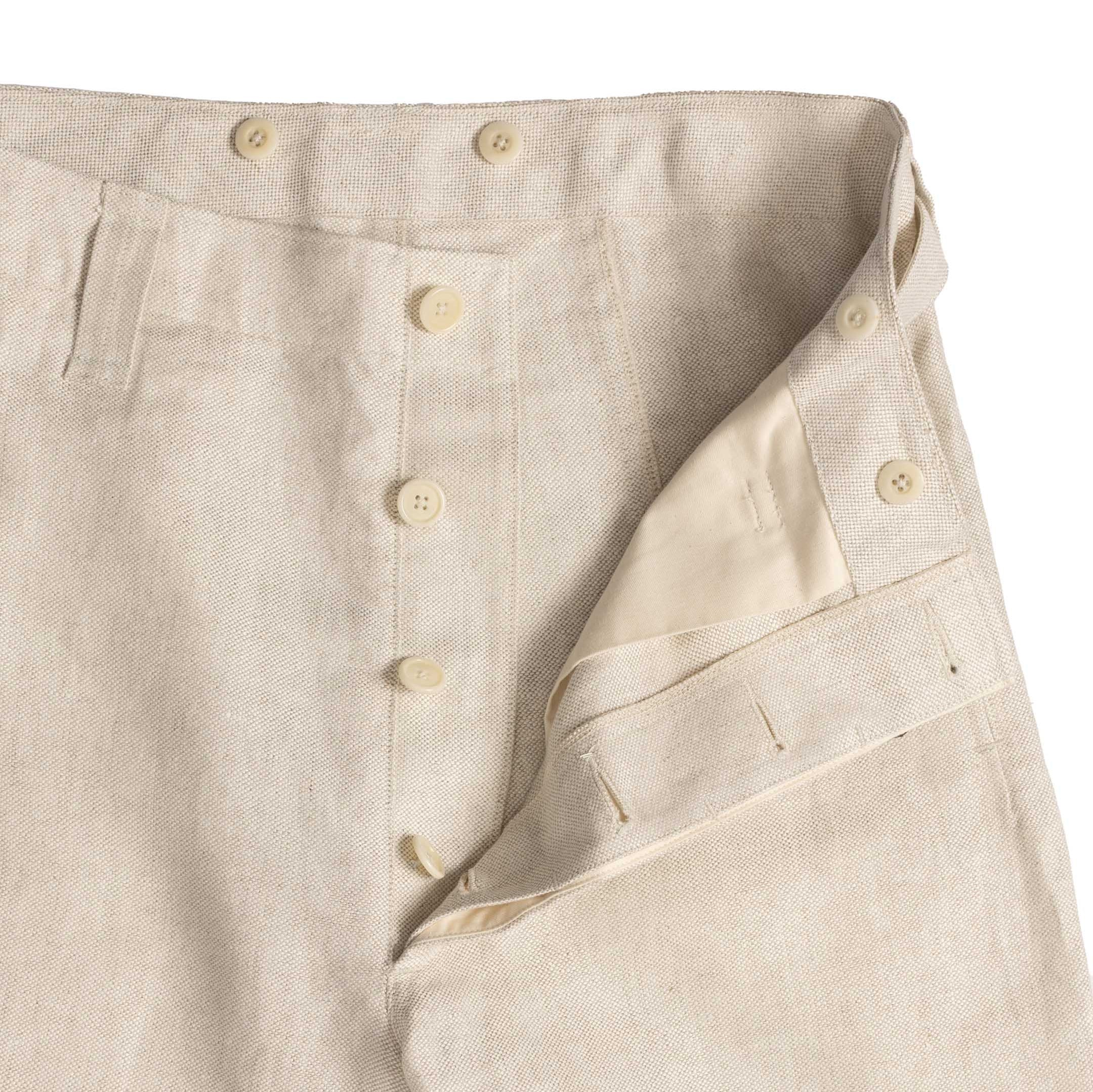 Anatomica Docker Pants Linen Canvas Natrual-Trousers-Clutch Cafe
