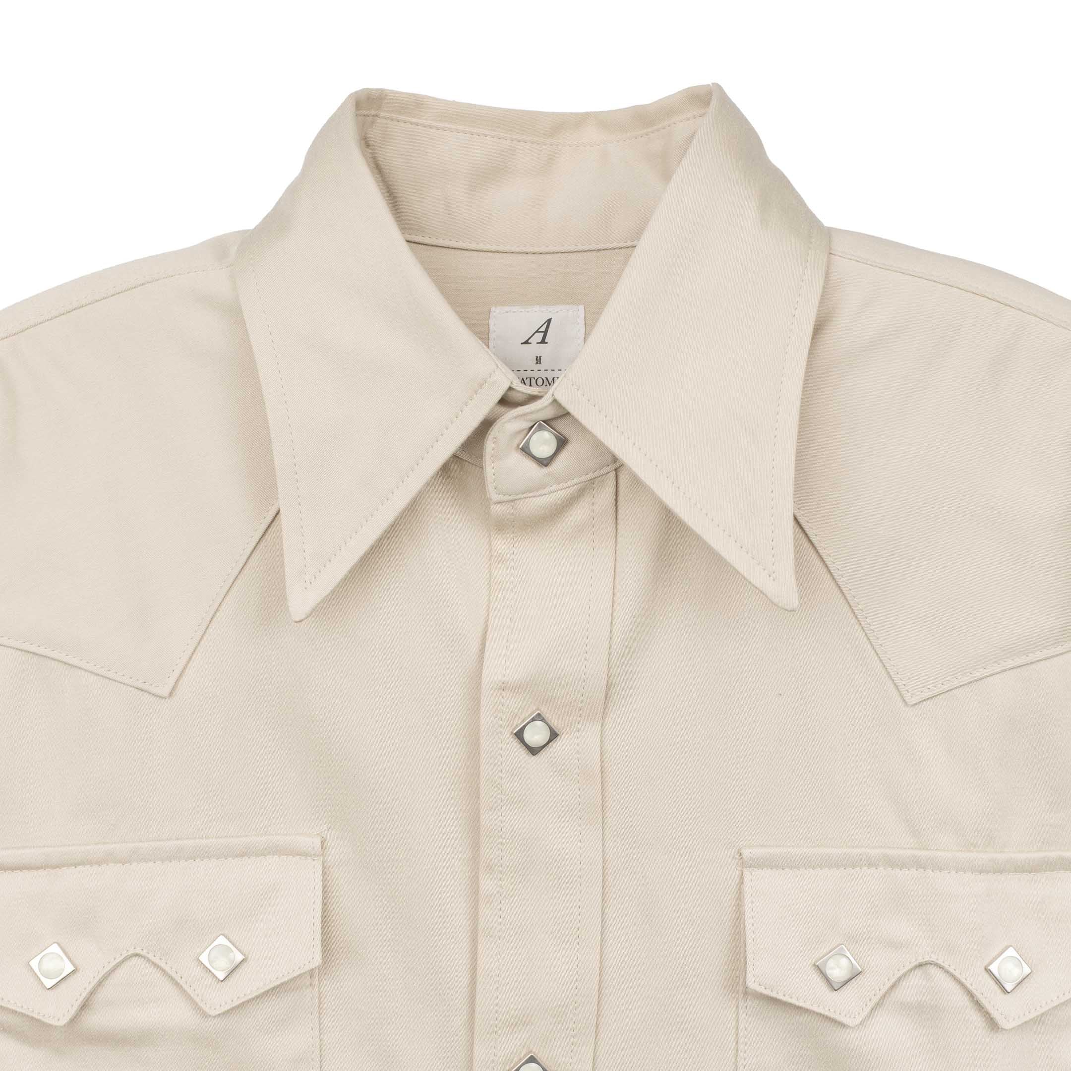 Anatomica Harrison Shirt Sateen Beige-Shirt-Clutch Cafe