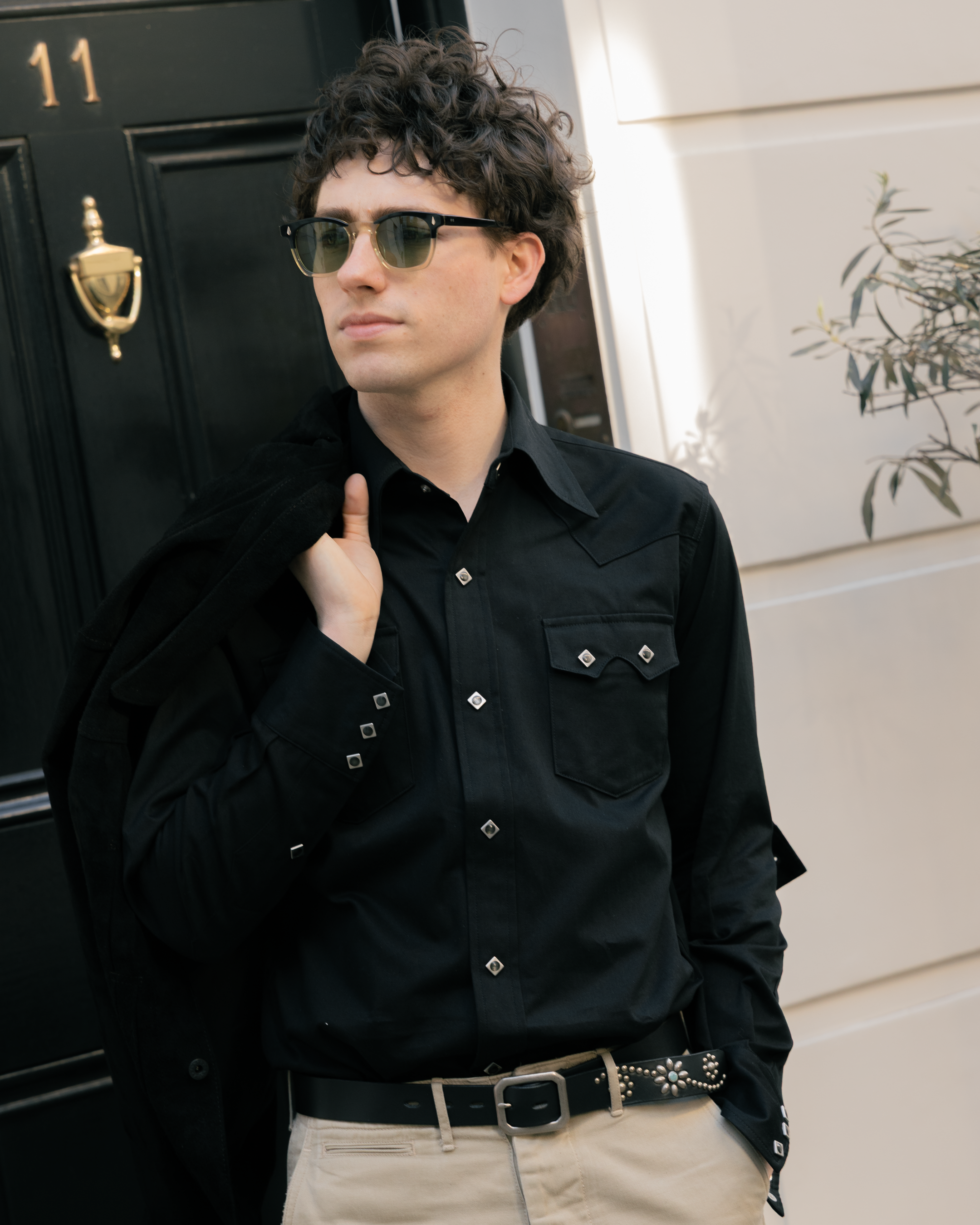 Anatomica Harrison Shirt Sateen Black-Shirt-Clutch Cafe