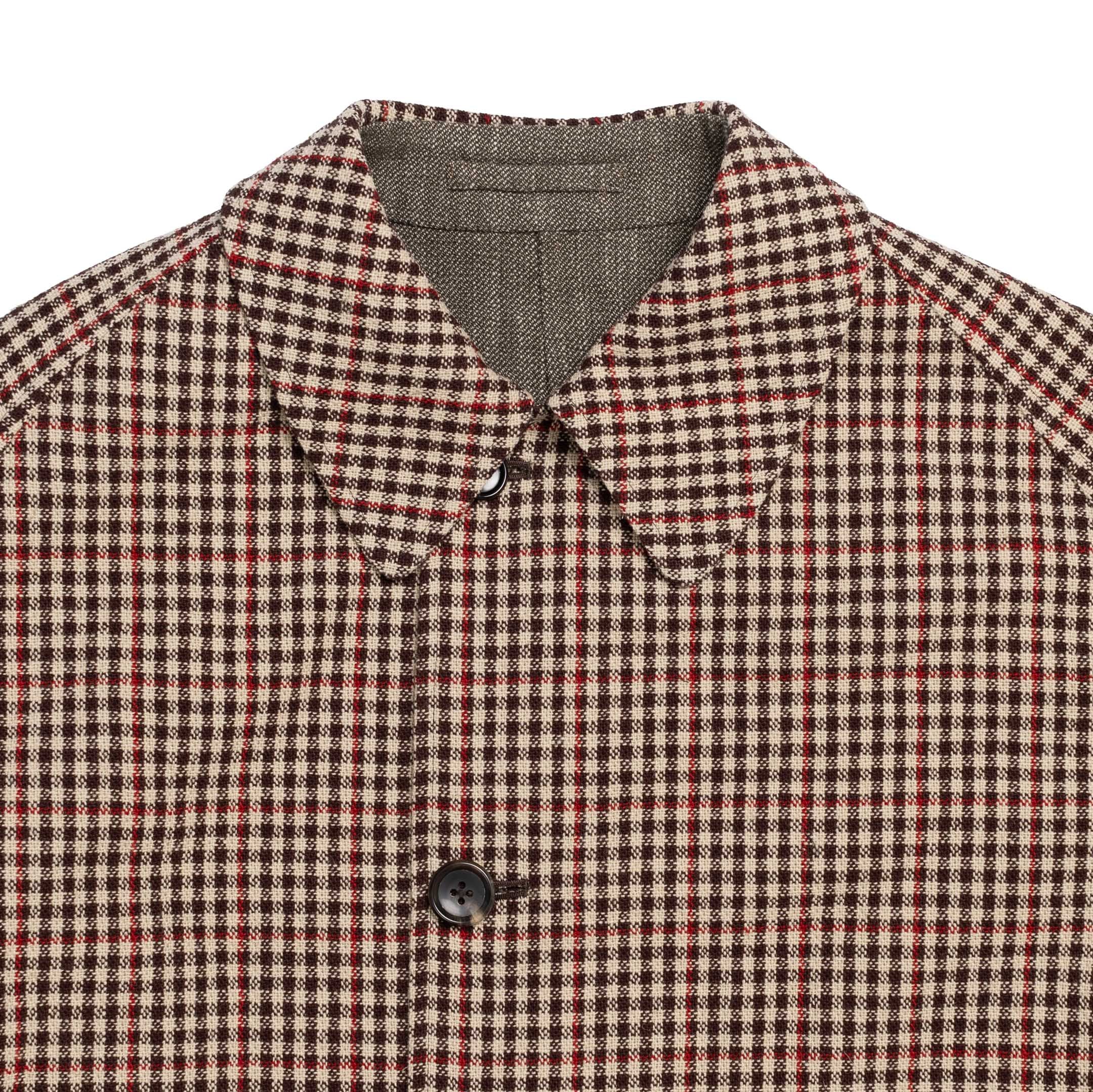 Anatomica Single Raglan 35 Reversible Coat Beige Check-Coat-Clutch Cafe