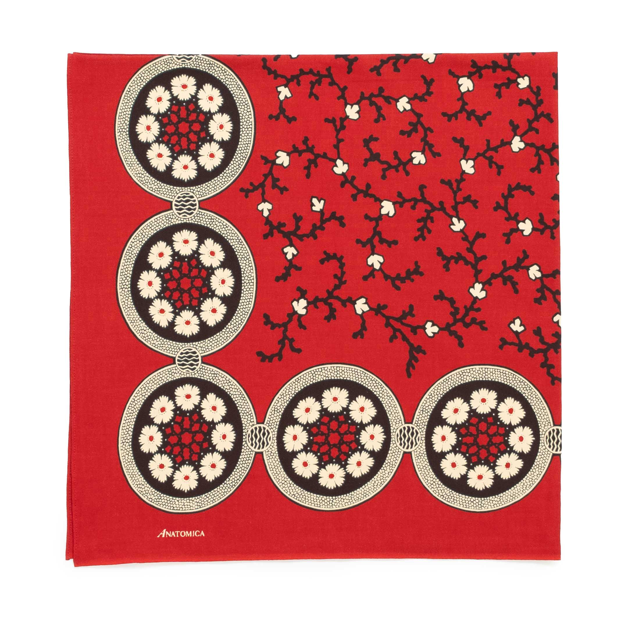 Anatomica Six Petal Flower Bandana Red-Bandana-Clutch Cafe
