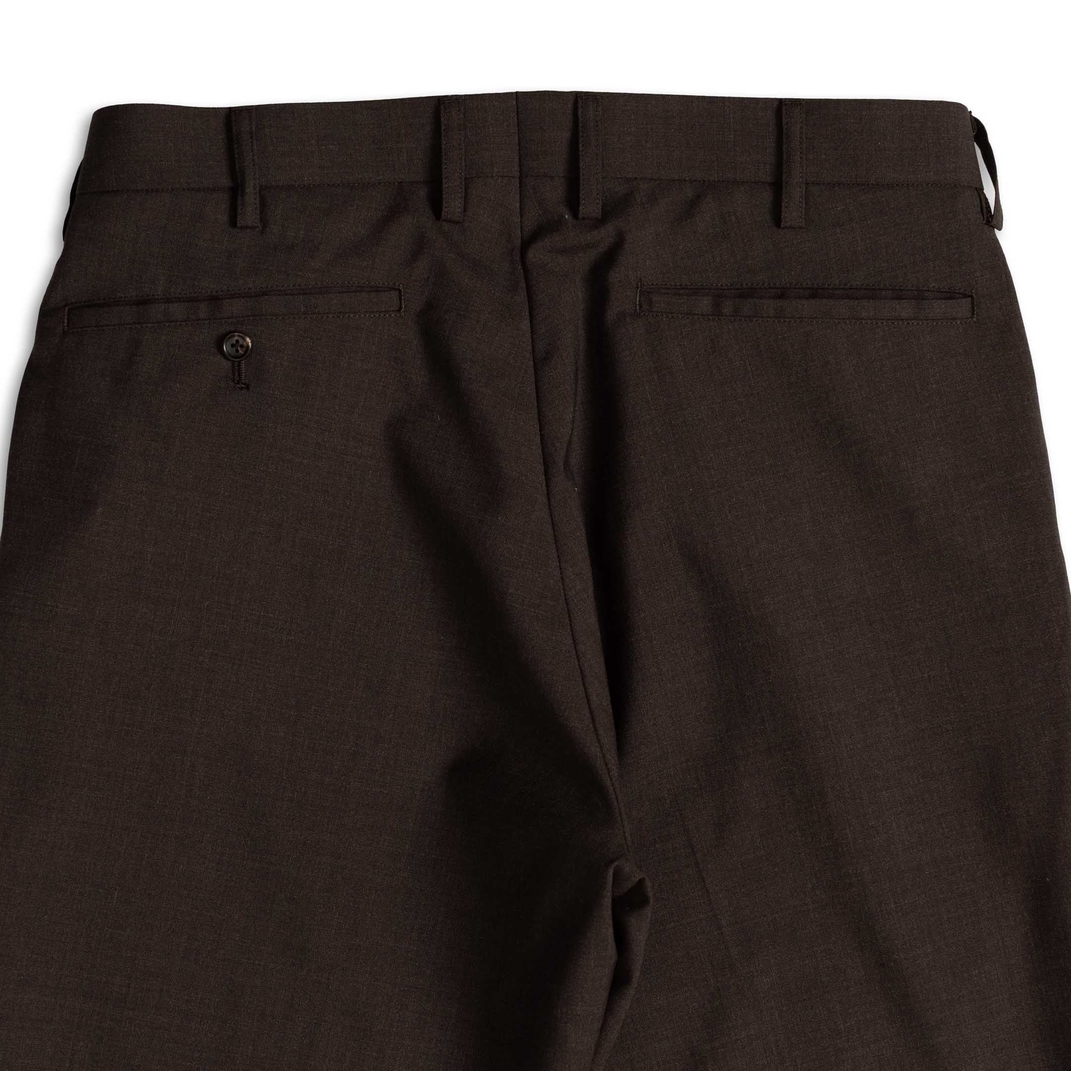 Anatomica Trim Stem Pants Summer Wool Brown-Trousers-Clutch Cafe