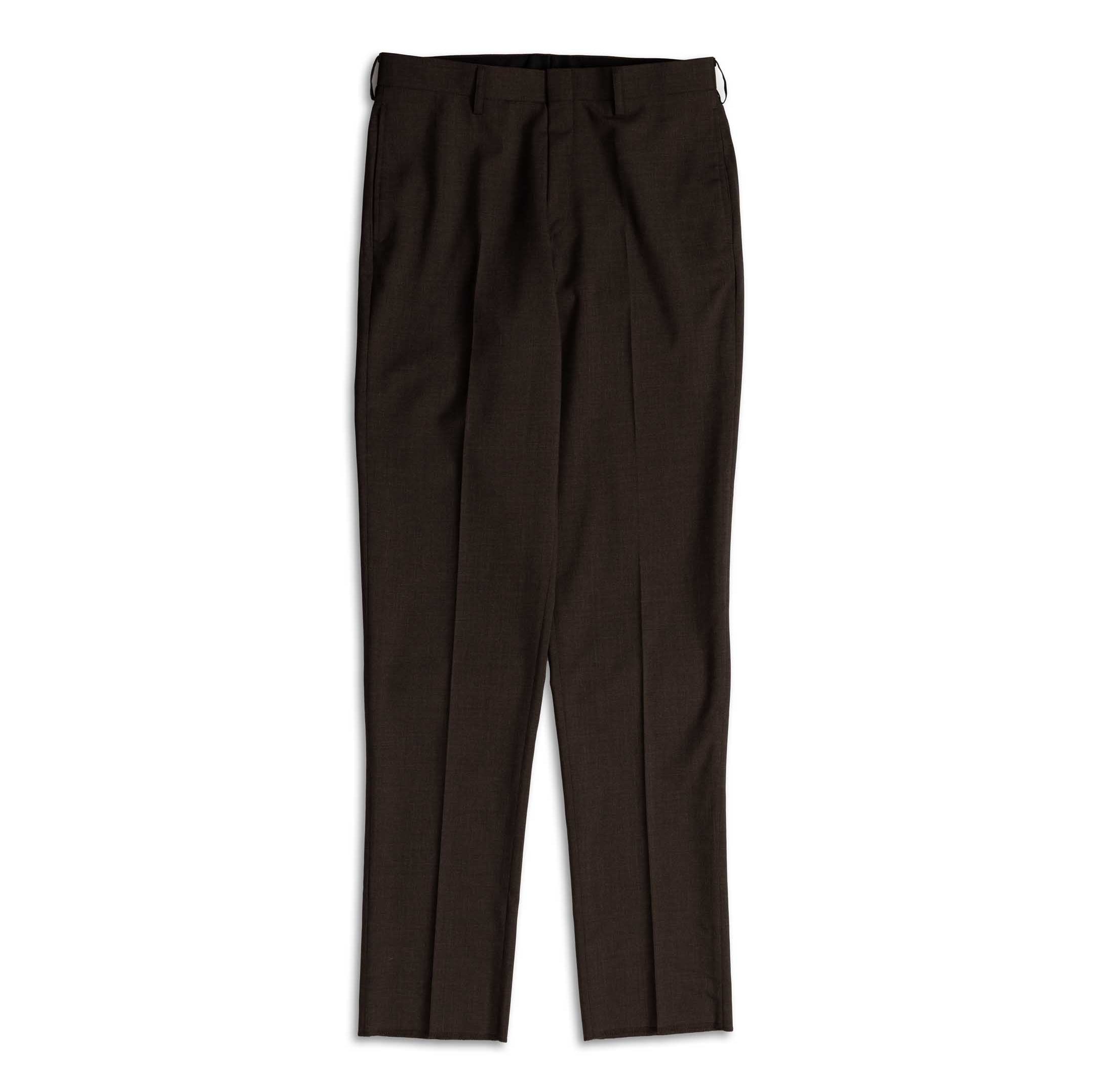 Anatomica Trim Stem Pants Summer Wool Brown-Trousers-Clutch Cafe