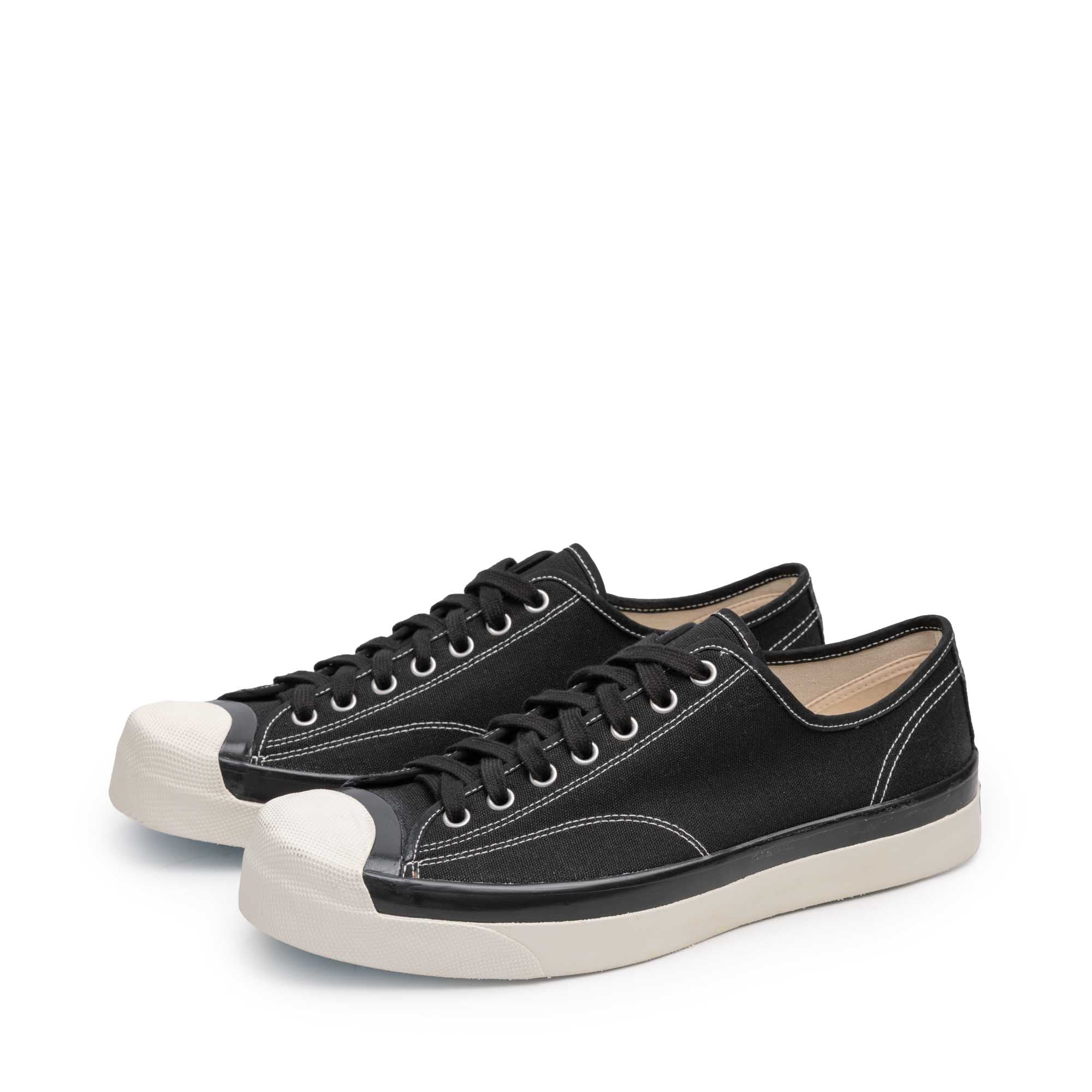 Anatomica x Wakouwa Canvas Derby Cap Toe Sneaker Black-Sneaker-Clutch Cafe