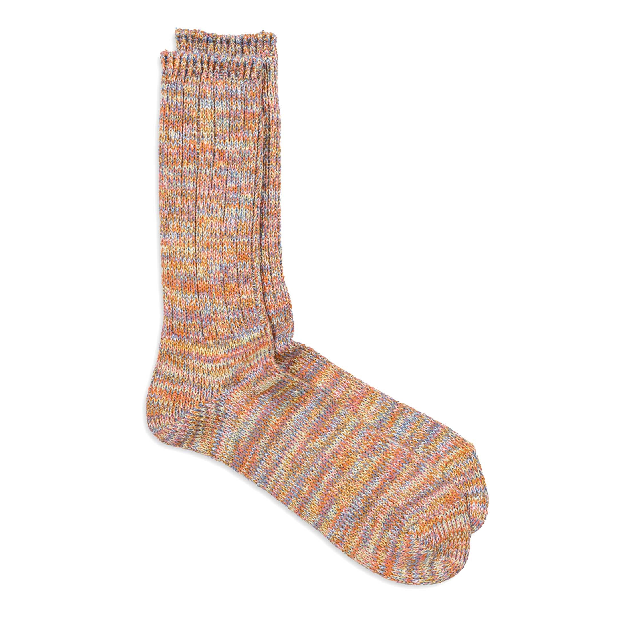 Anonymous Ism 5 Colour Mix Crew Sock Orange-Socks-Clutch Cafe