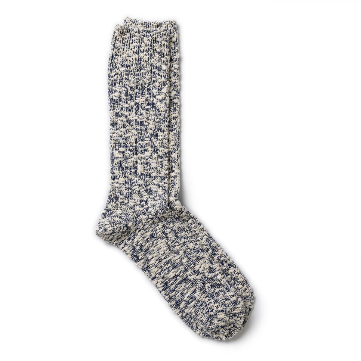 Anonymous Ism Light Slub Crew Sock Navy-Socks-Clutch Cafe