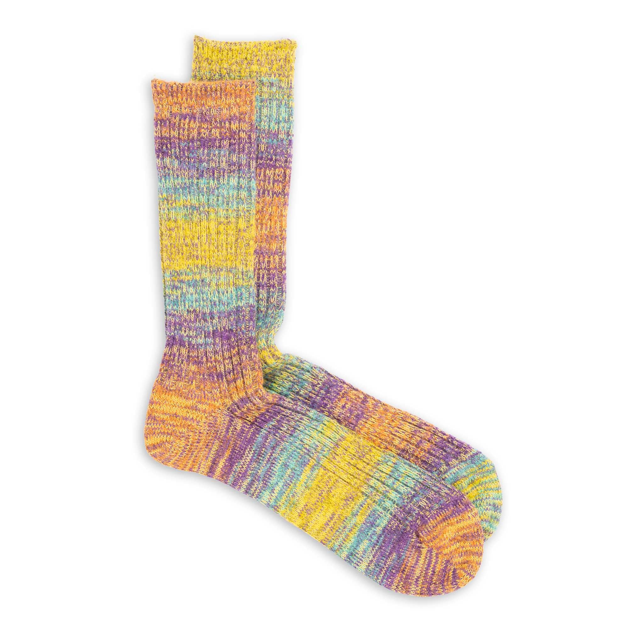Anonymous Ism Splash Pattern Crew Sock Purple-Socks-Clutch Cafe