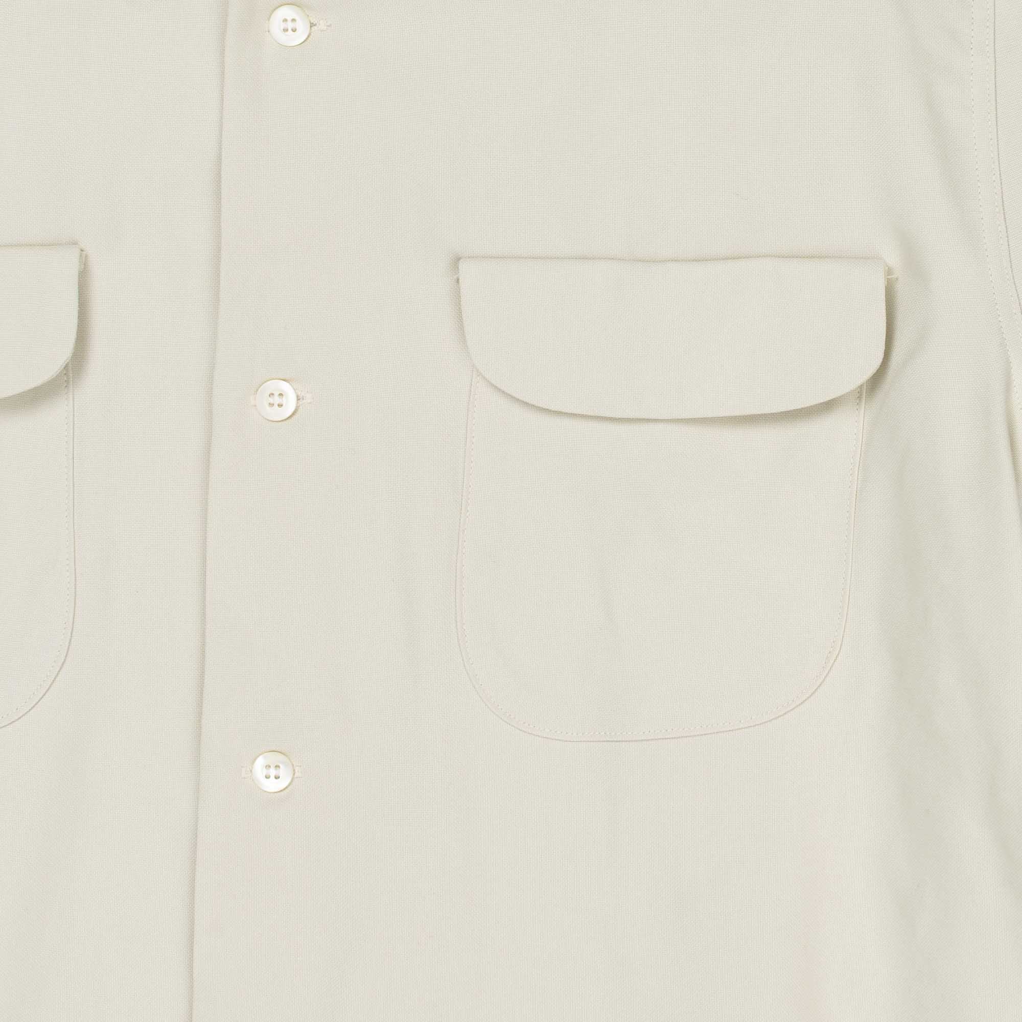 Attractions Flap Pocket Rayon Shirt S/S White-Shirt-Clutch Cafe