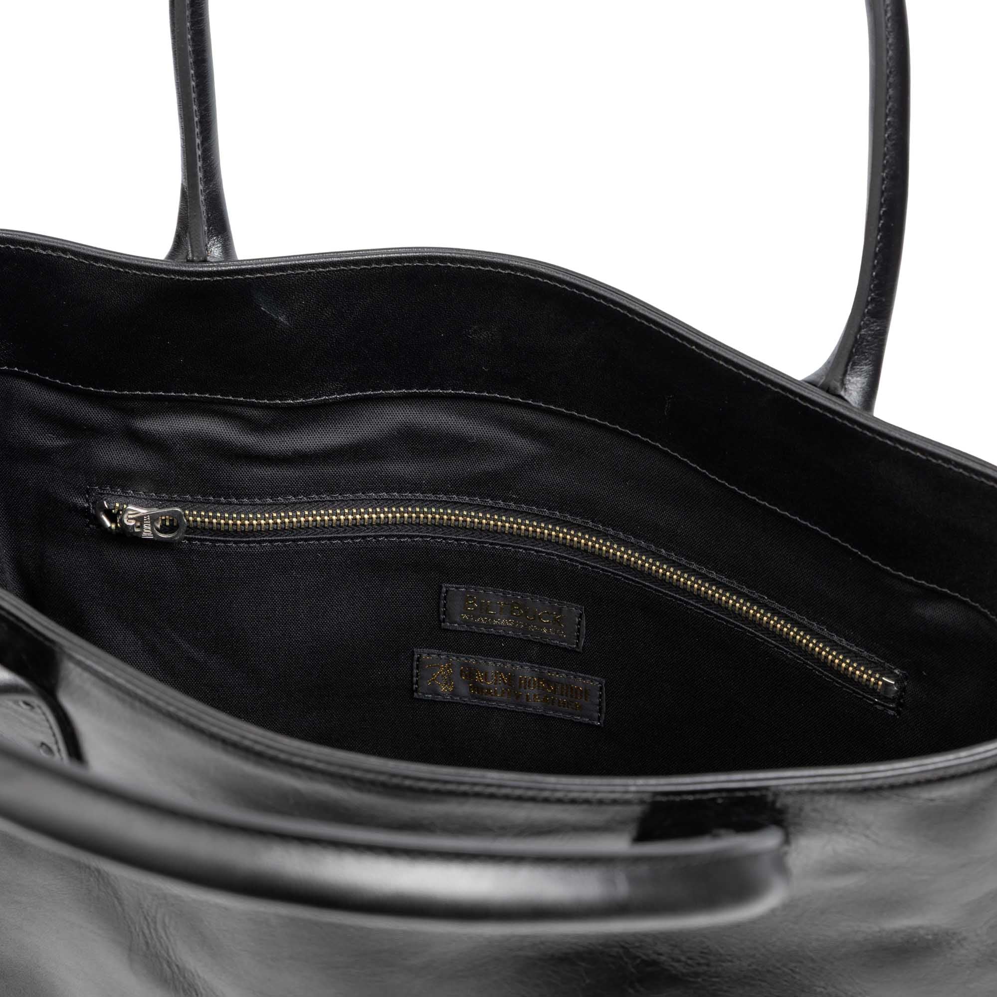 Attractions Horsehide Tote Bag Black-Tote Bag-Clutch Cafe