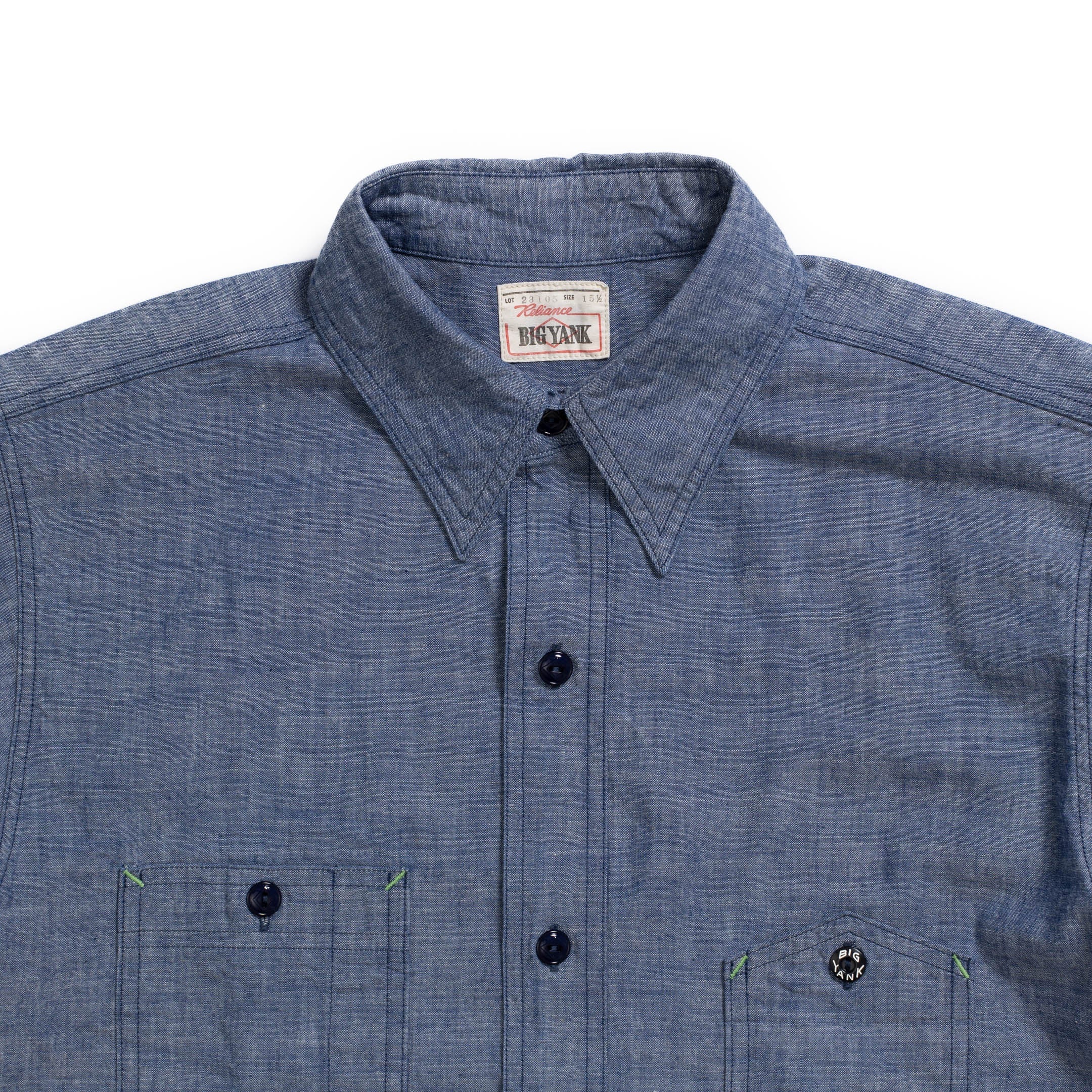 Big Yank "23105 1942 Original Chambray" Shirt Indigo-Shirt-Clutch Cafe