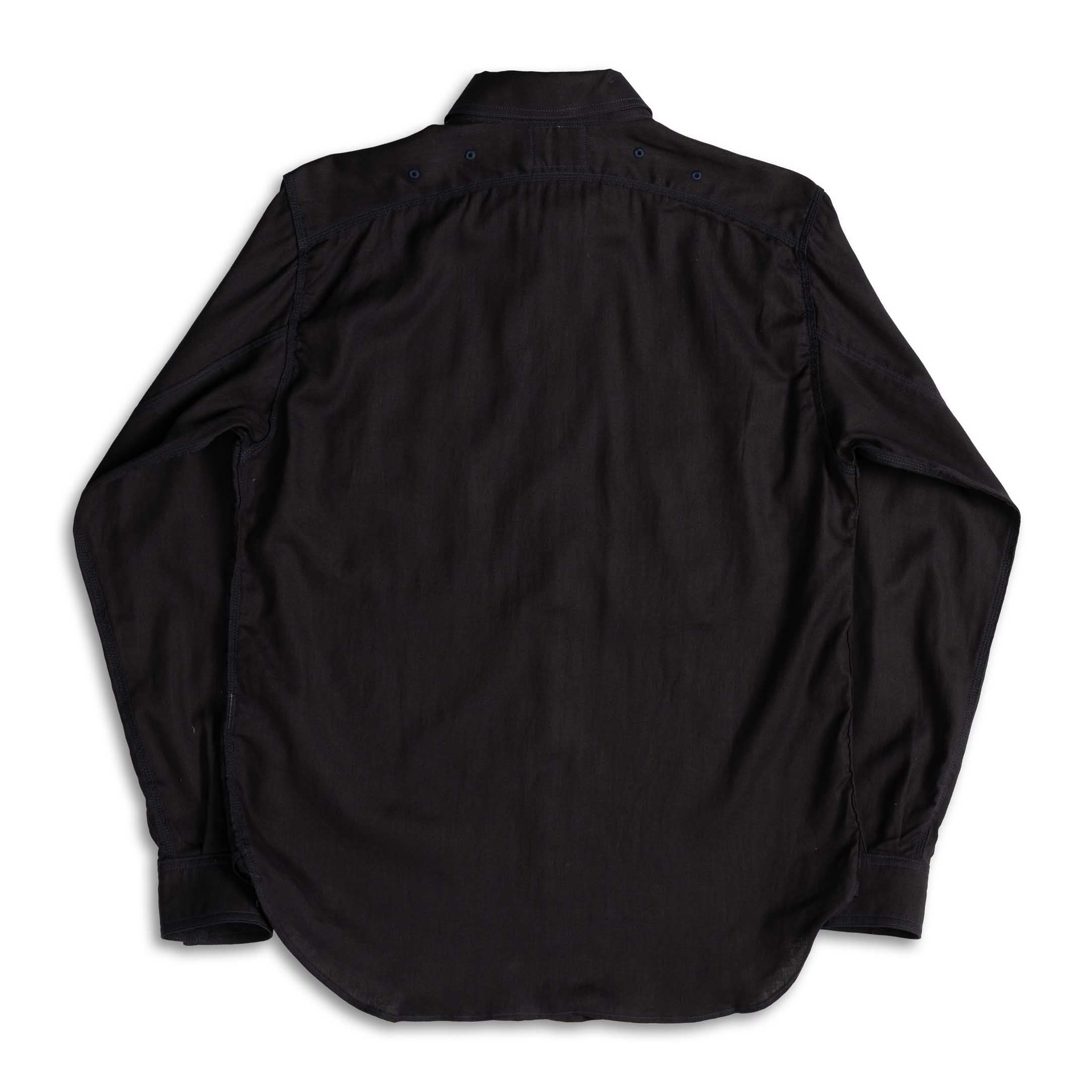 Big Yank Flyer Shirt Cotton/Linen Twill Navy-Shirt-Clutch Cafe