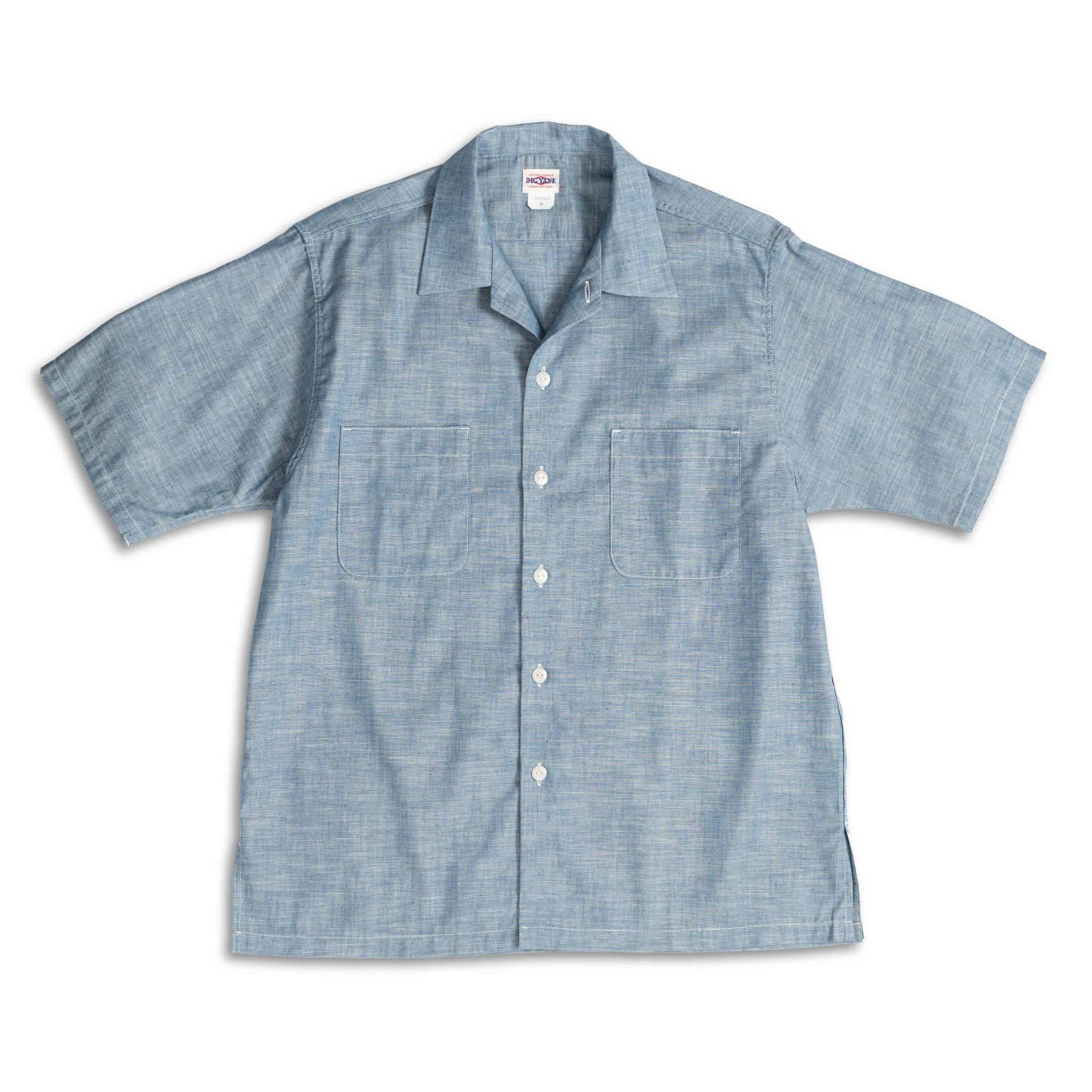 Big Yank U54 QLS S/S Shirt LT Chambray Indigo-Shirt-Clutch Cafe