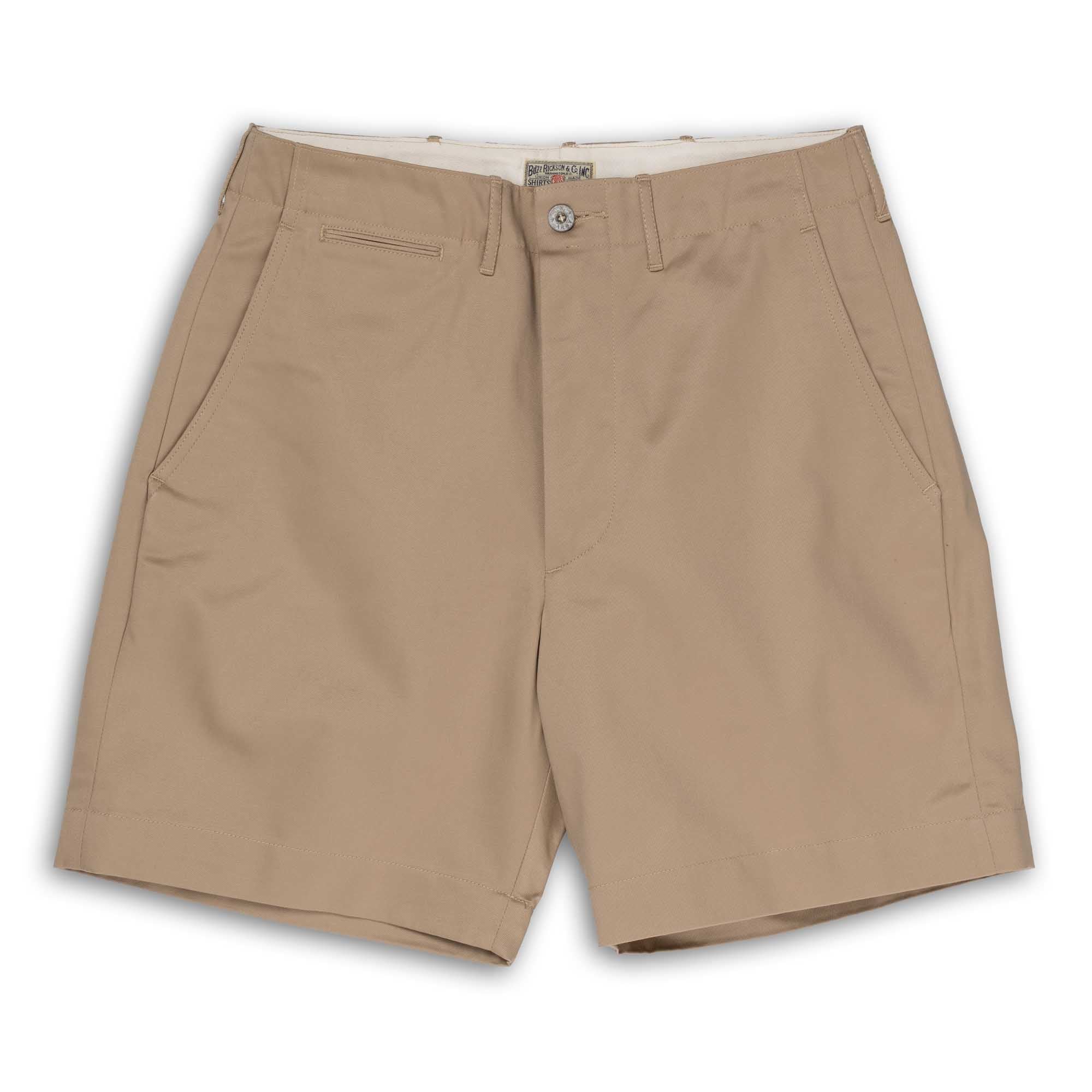 Buzz Rickson's 1945 Mod Chino Shorts Beige-Shorts-Clutch Cafe