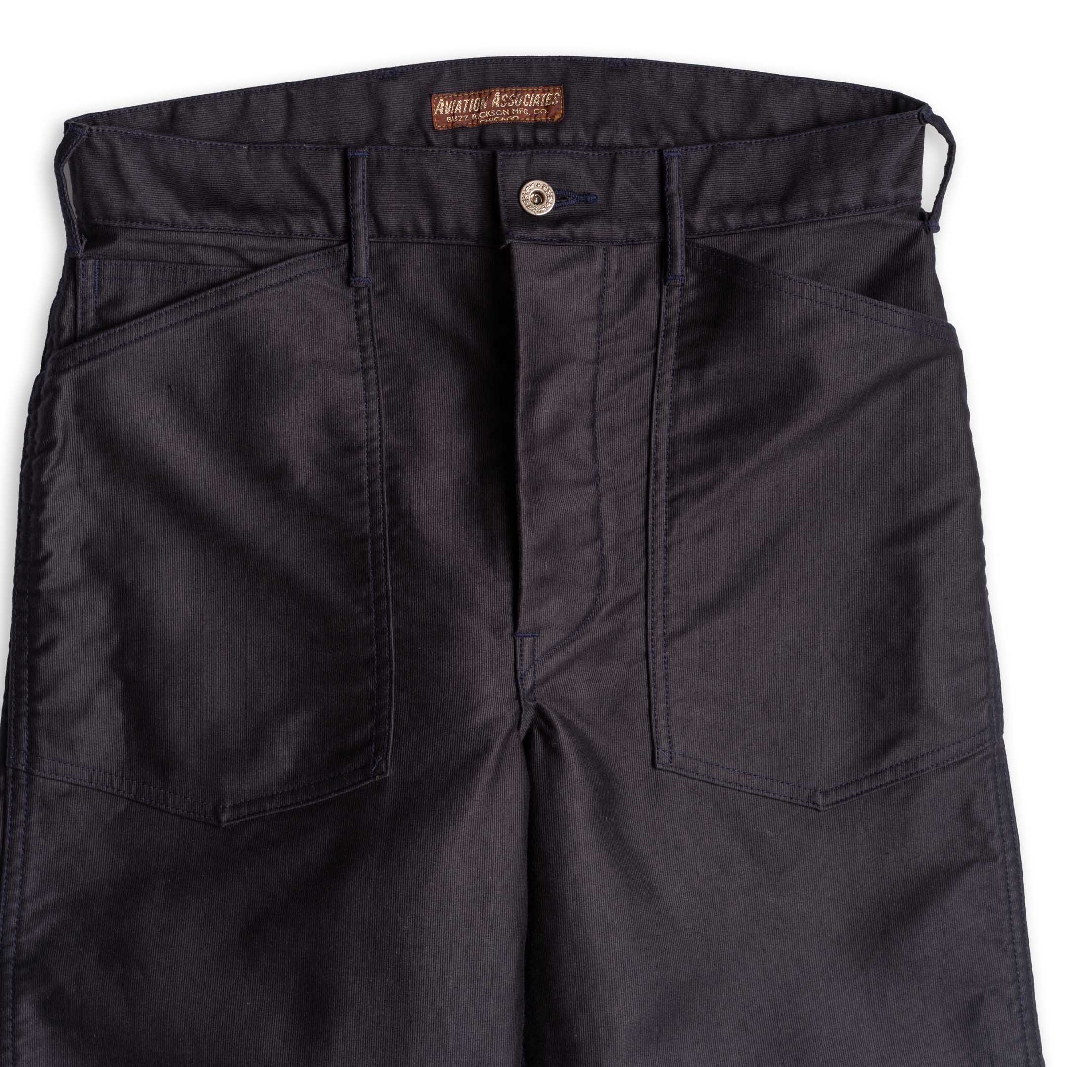 Buzz Rickson's Aviation Associates Jungle Cloth Army Working Trousers Navy-Trousers-Clutch Cafe