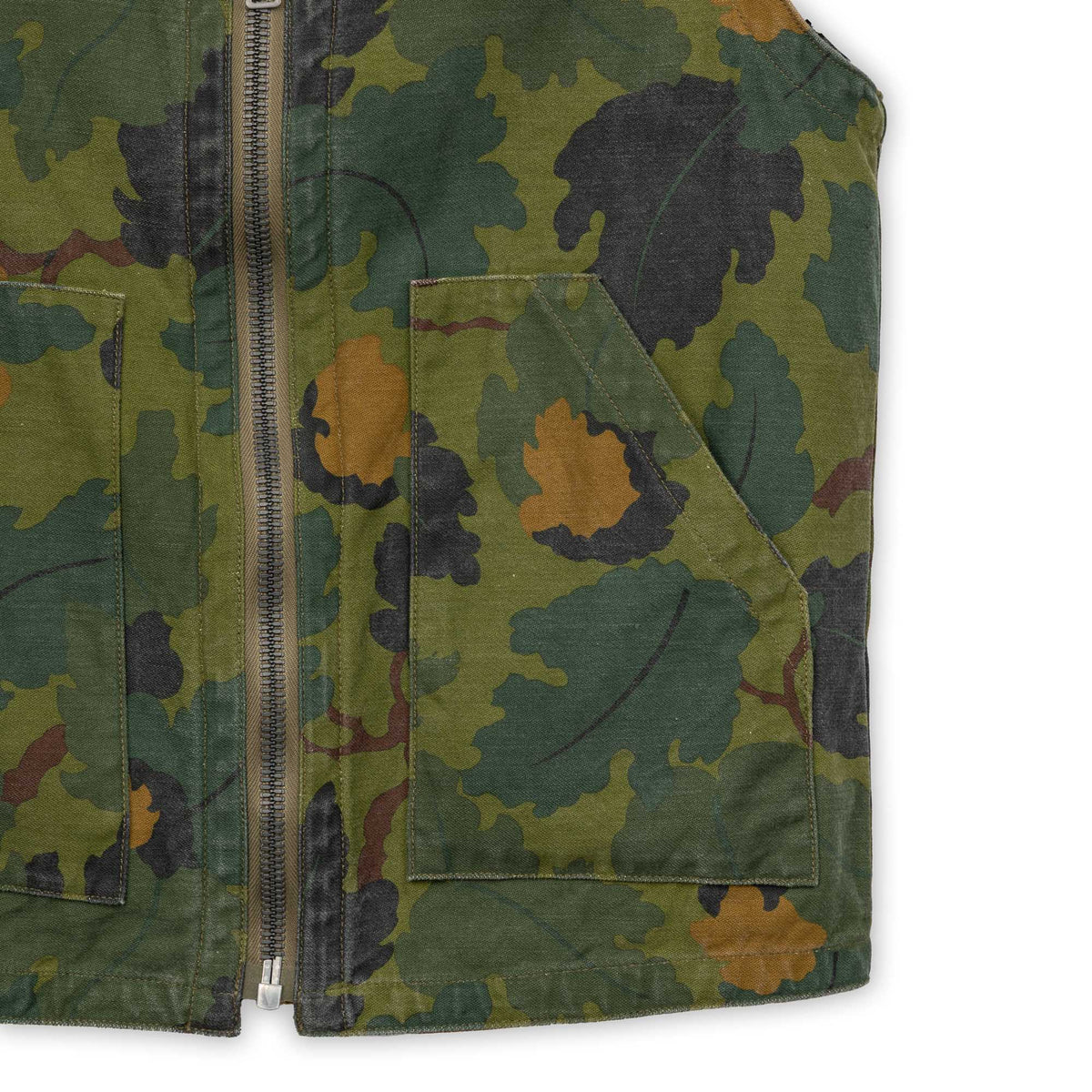 Buzz Rickson's Mitchell Pattern Camouflage Civilian Vest-Jacket-Clutch Cafe