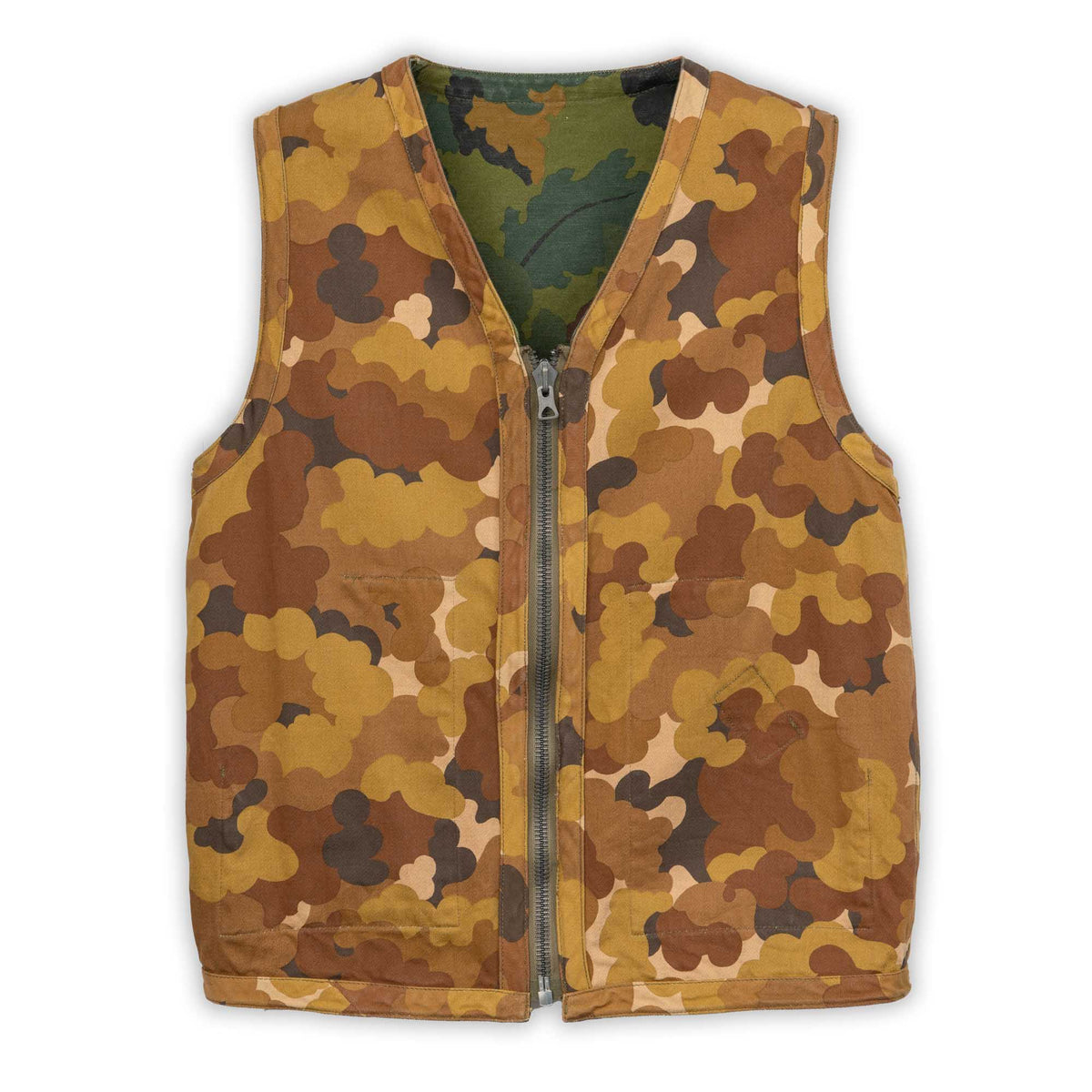Buzz Rickson's Mitchell Pattern Camouflage Civilian Vest-Jacket-Clutch Cafe