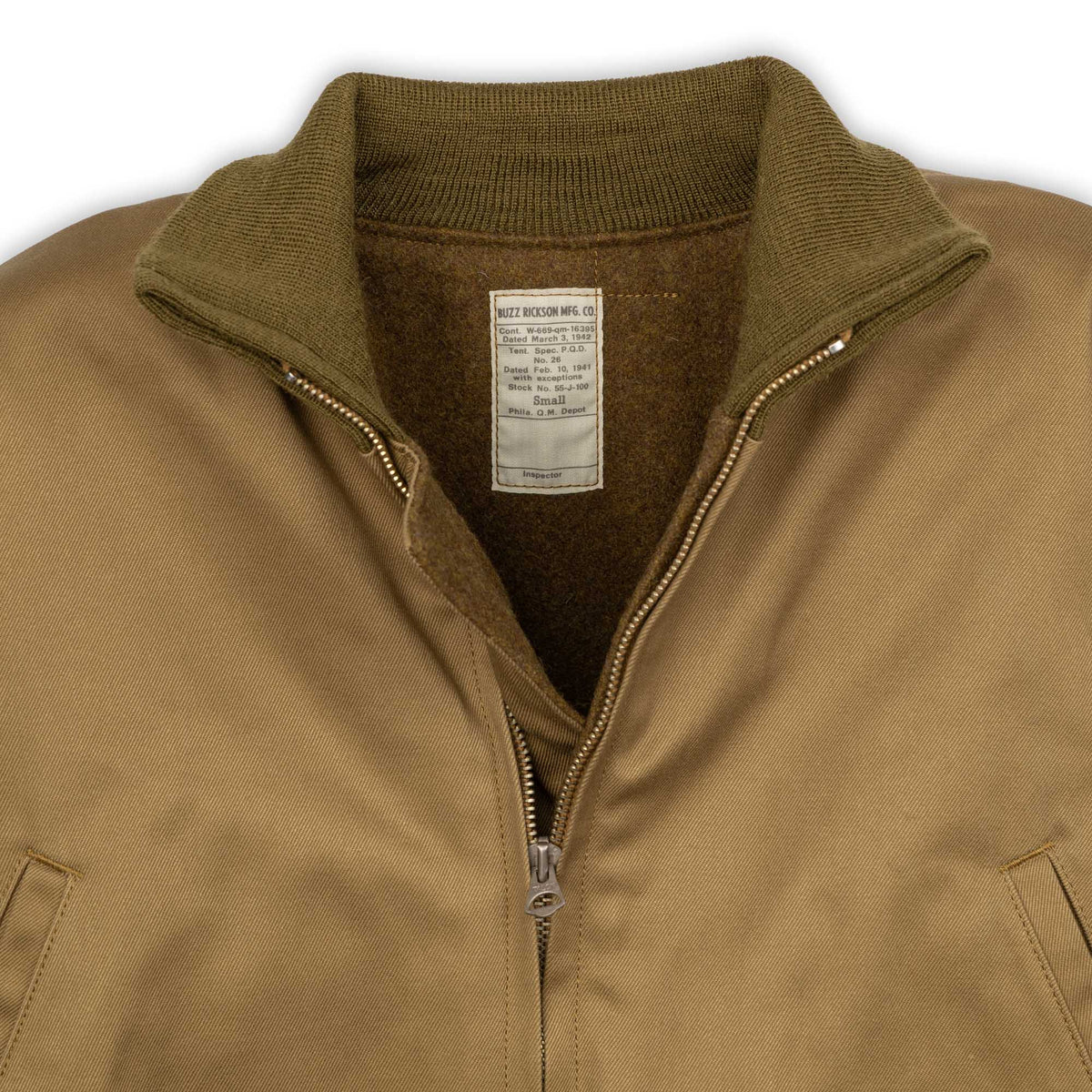 Buzz Rickson's Slash Pocket Tanker Jacket L. Olive Drab-Jacket-Clutch Cafe