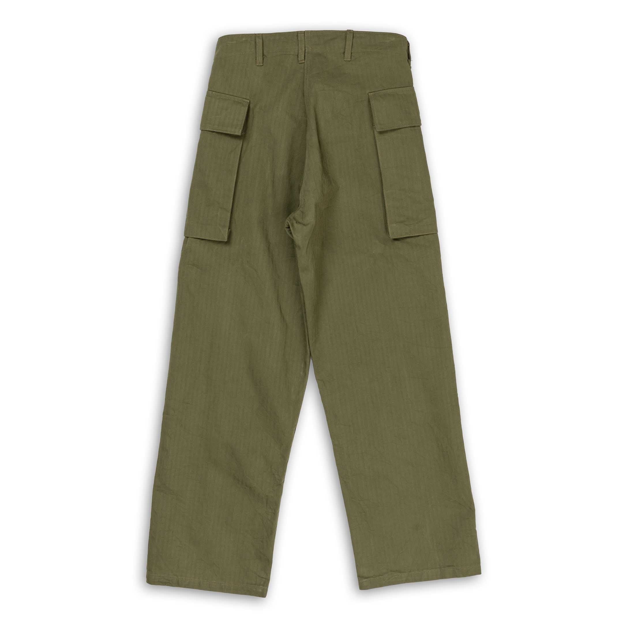Buzz Rickson's Trousers, Herringbone Twill Special Olive-Trousers-Clutch Cafe
