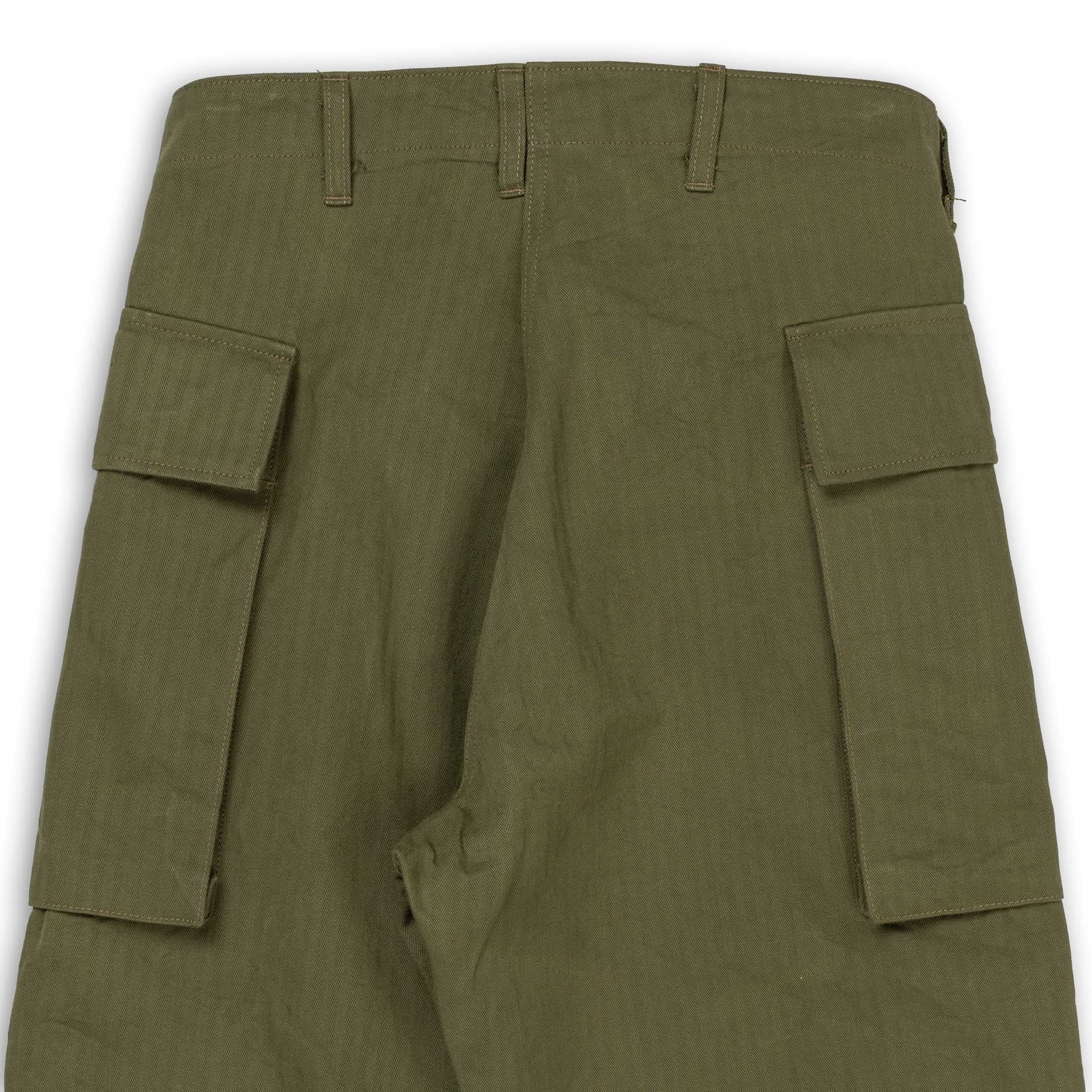 Buzz Rickson's Trousers, Herringbone Twill Special Olive-Trousers-Clutch Cafe