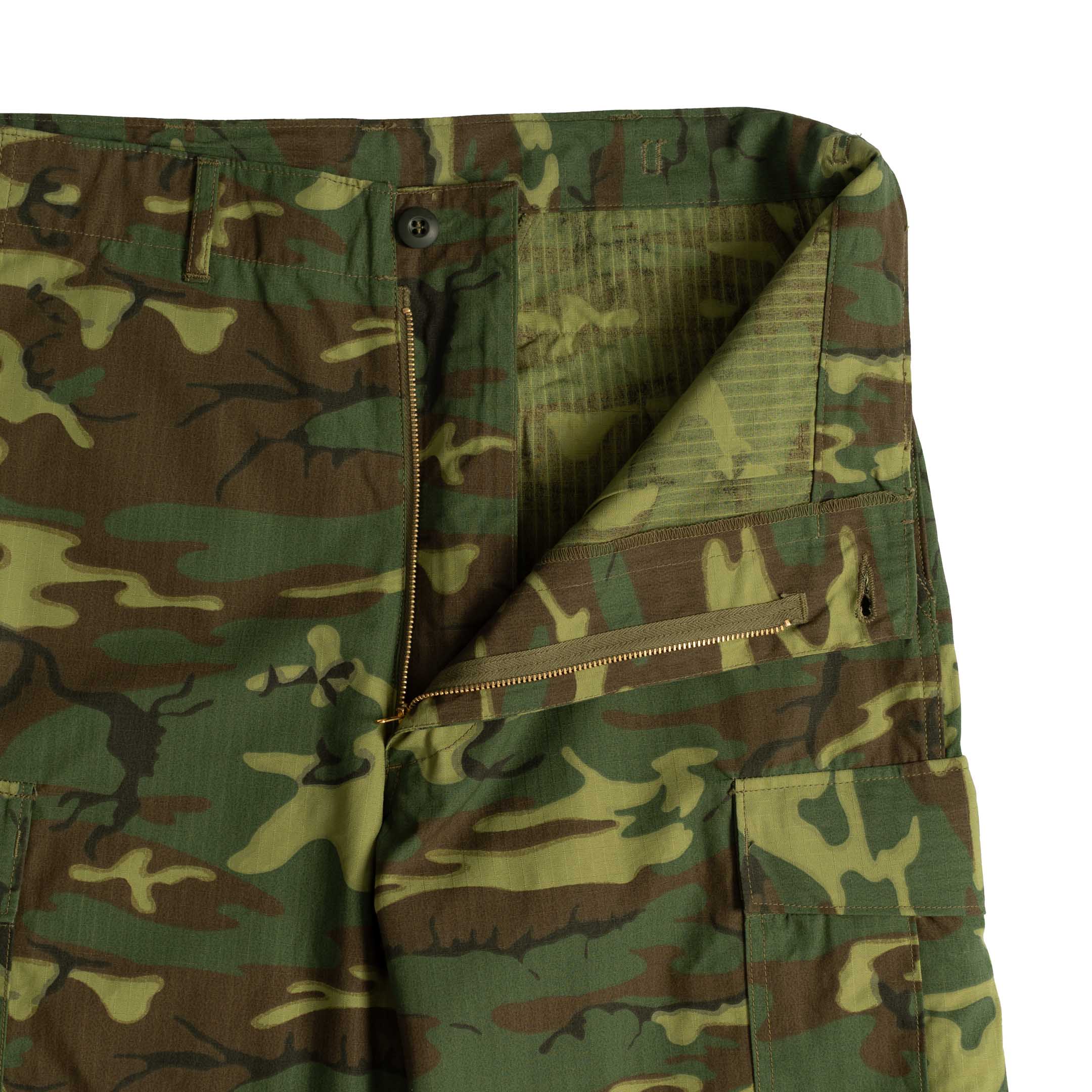 Buzz Rickson's Trousers, Man's, Camouflage, Cotton, Wind, Resistant, Poplin, Class 2-Trousers-Clutch Cafe