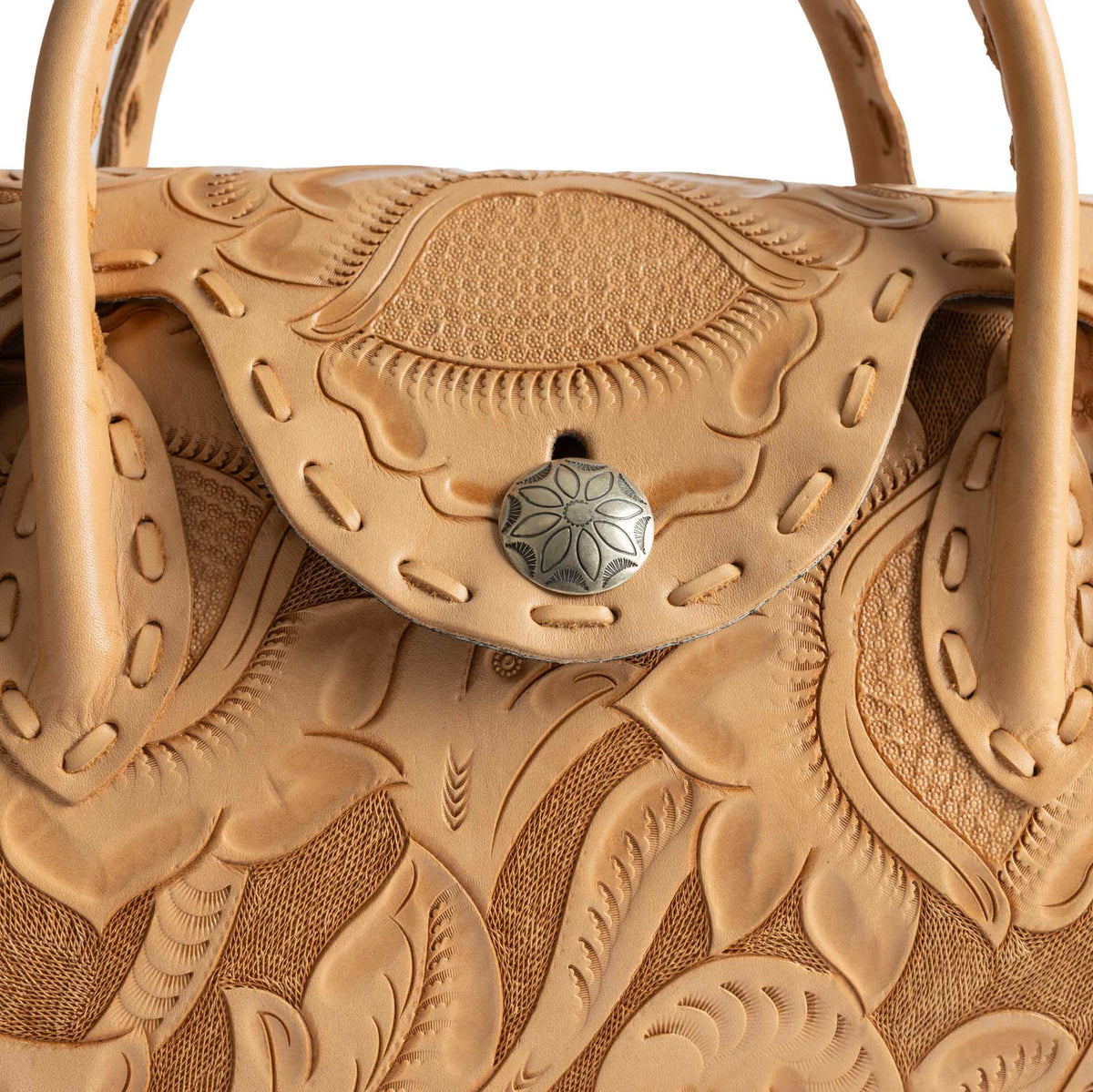 Chamula Concho West Stitch Cravin Bag L Tan 1-Bag-Clutch Cafe