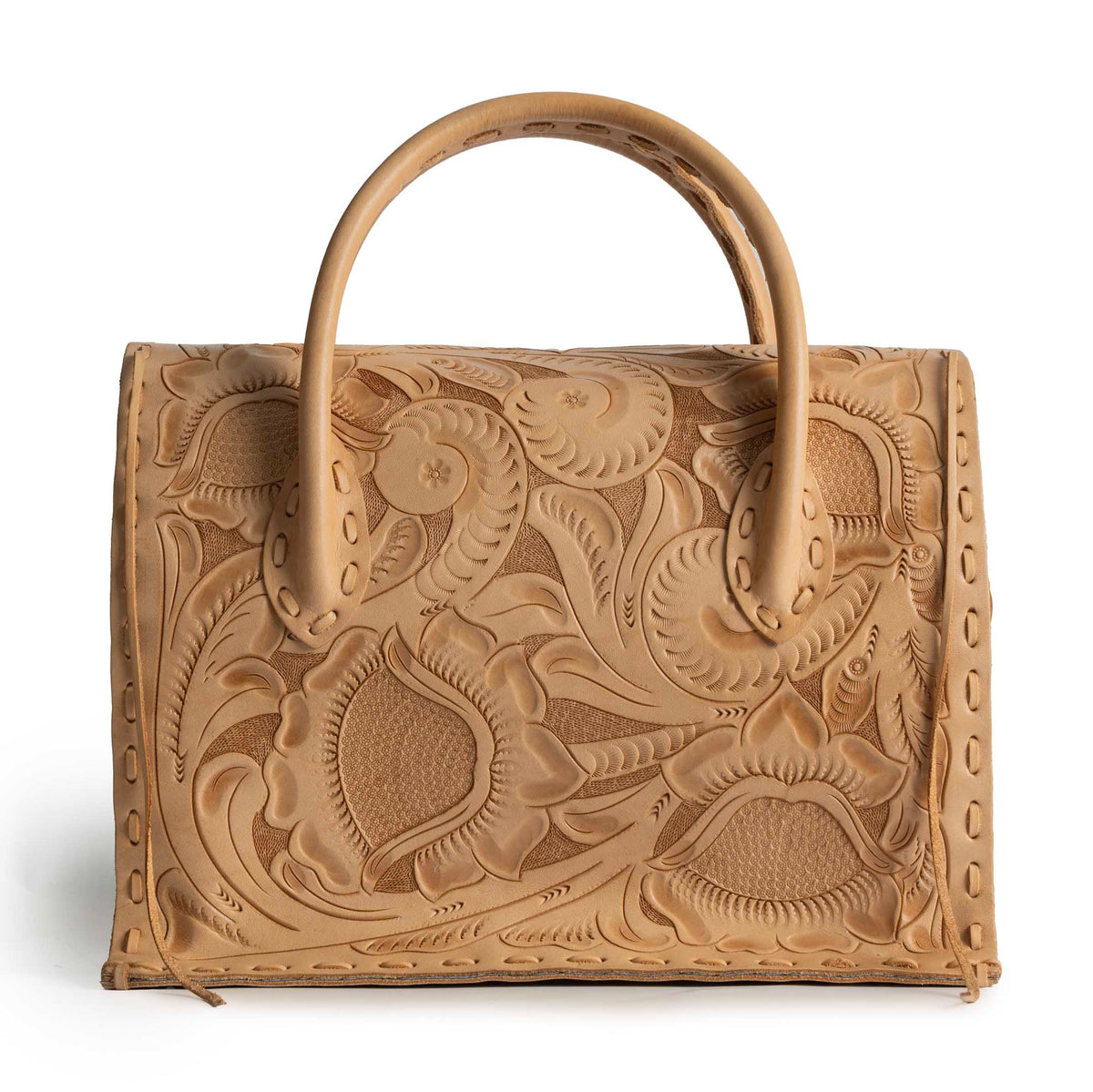 Chamula Concho West Stitch Cravin Bag L Tan 1-Bag-Clutch Cafe