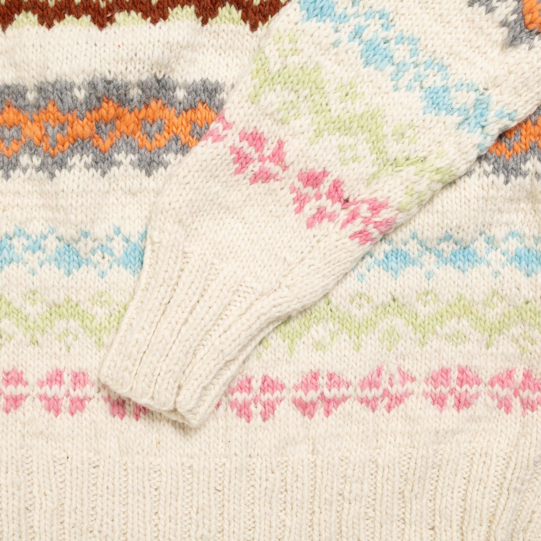 Chamula Fair Isle #8 Pullover Sweater Ivory-Knitwear-Clutch Cafe
