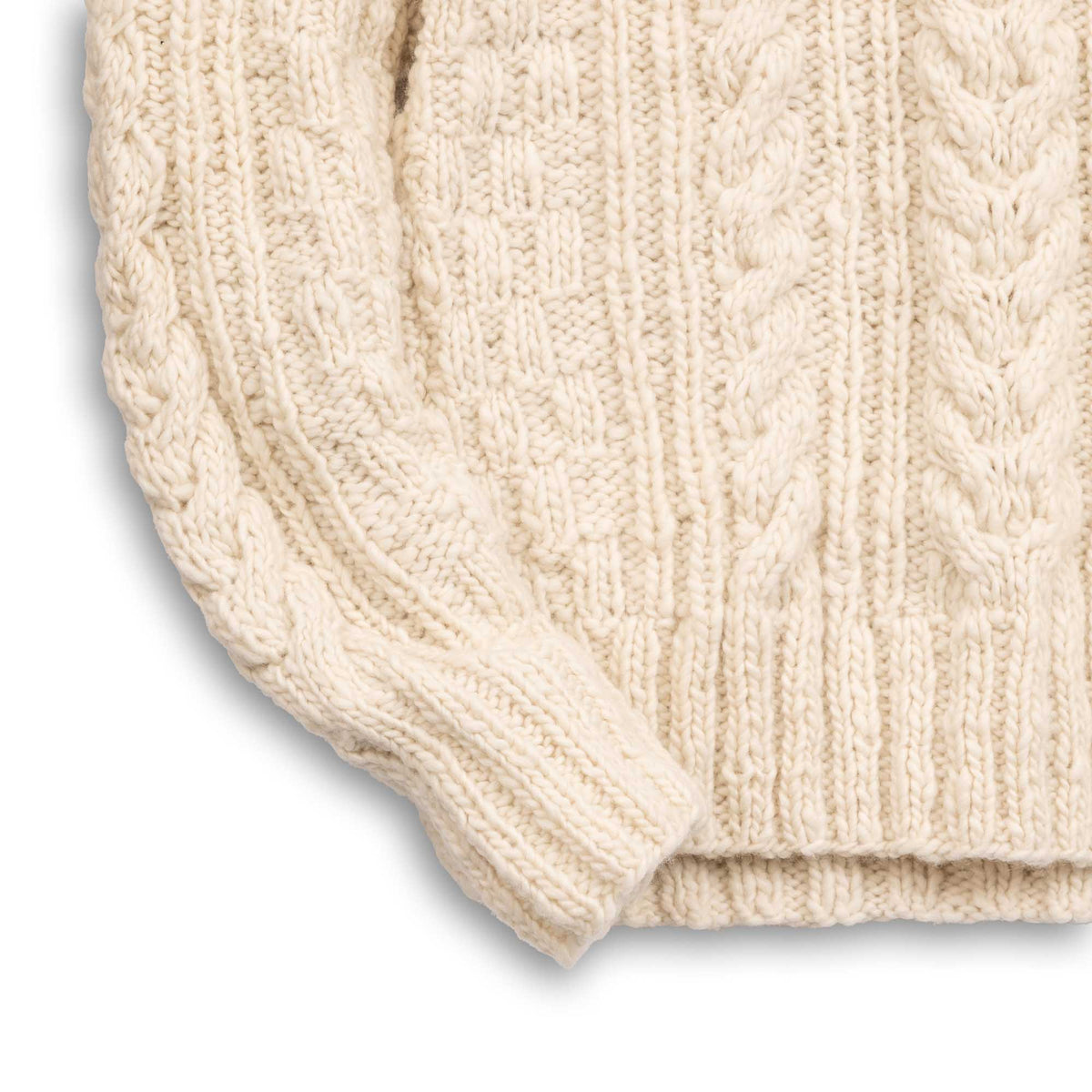 Chamula Fisherman Turtleneck Pullover Ivory-Knitwear-Clutch Cafe